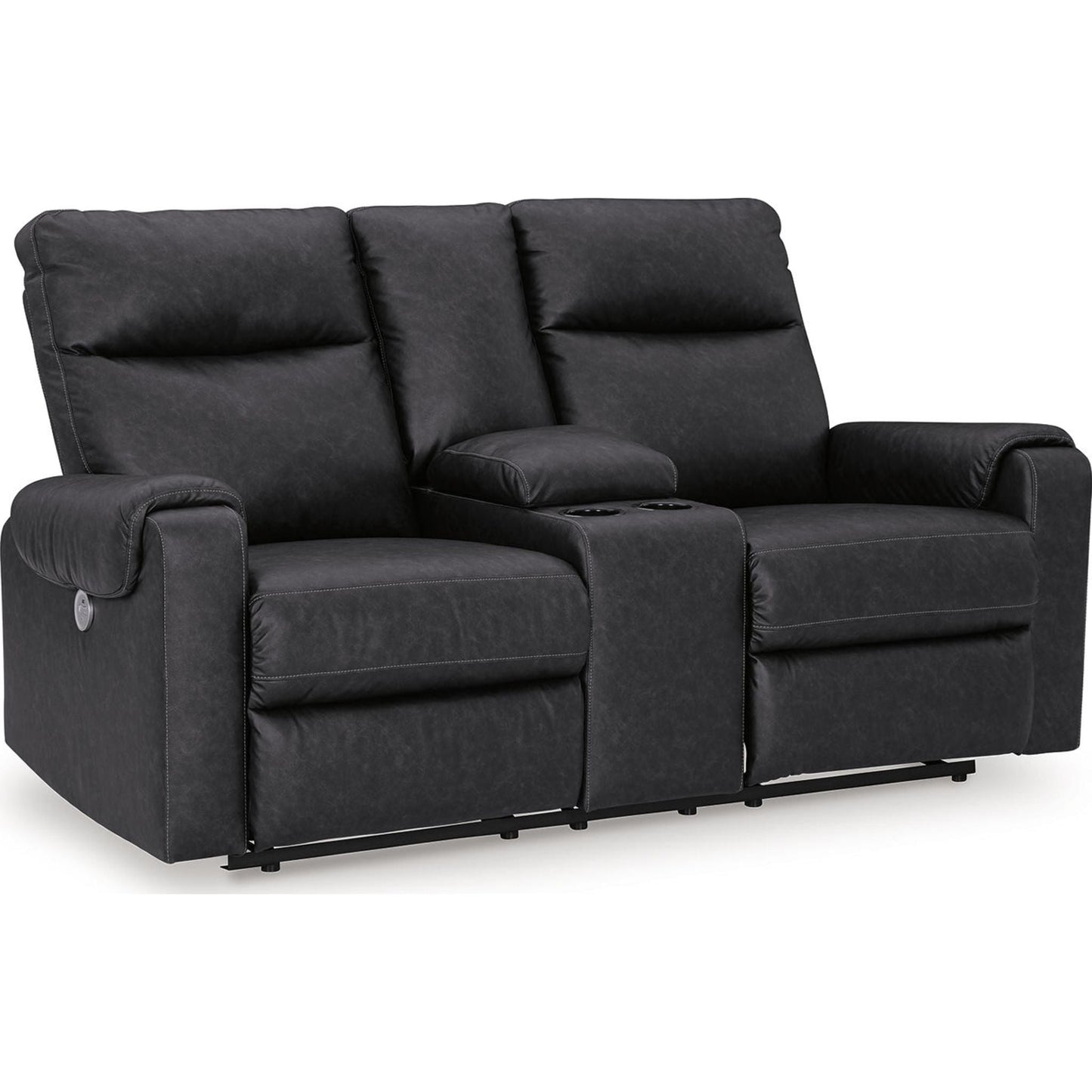 Causeuse inclinable électrique Axtellton avec console - Carbone