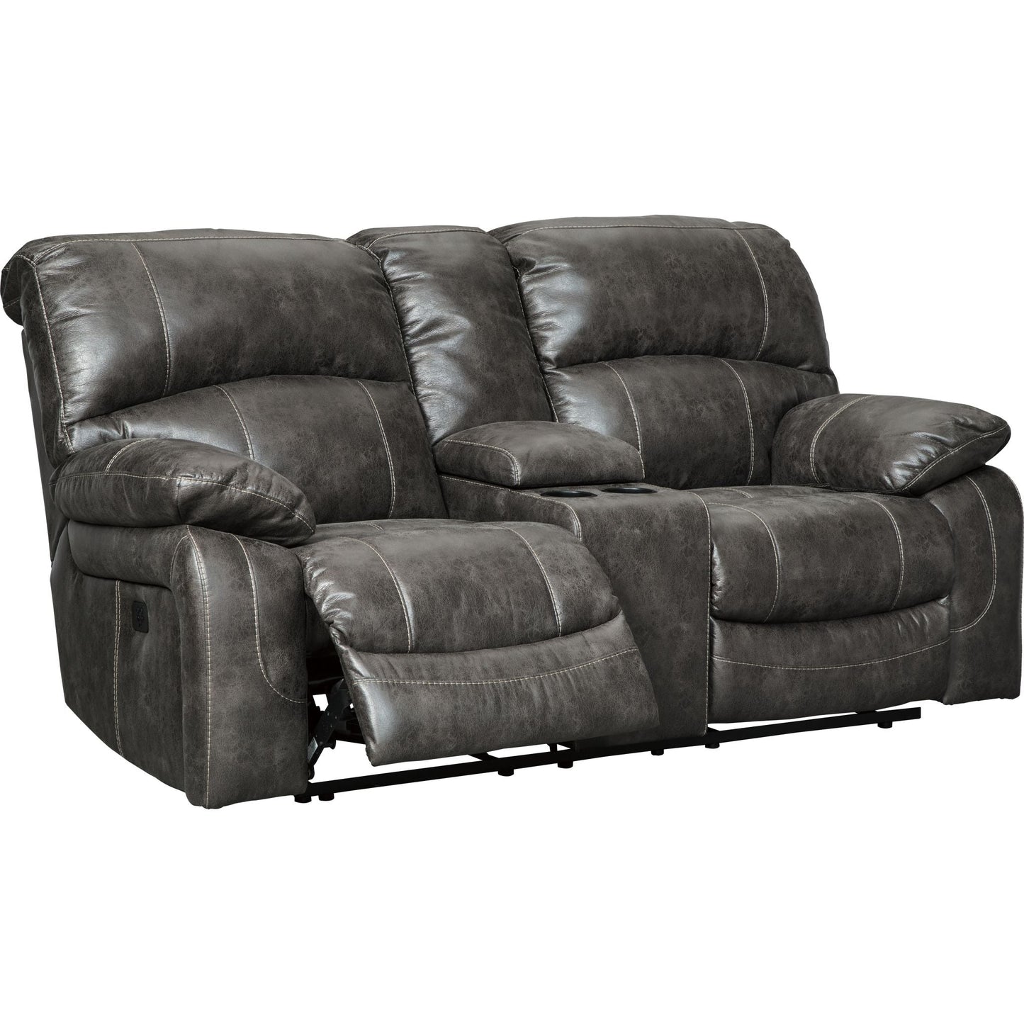 Causeuse inclinable électrique Dunwell avec console - Acier