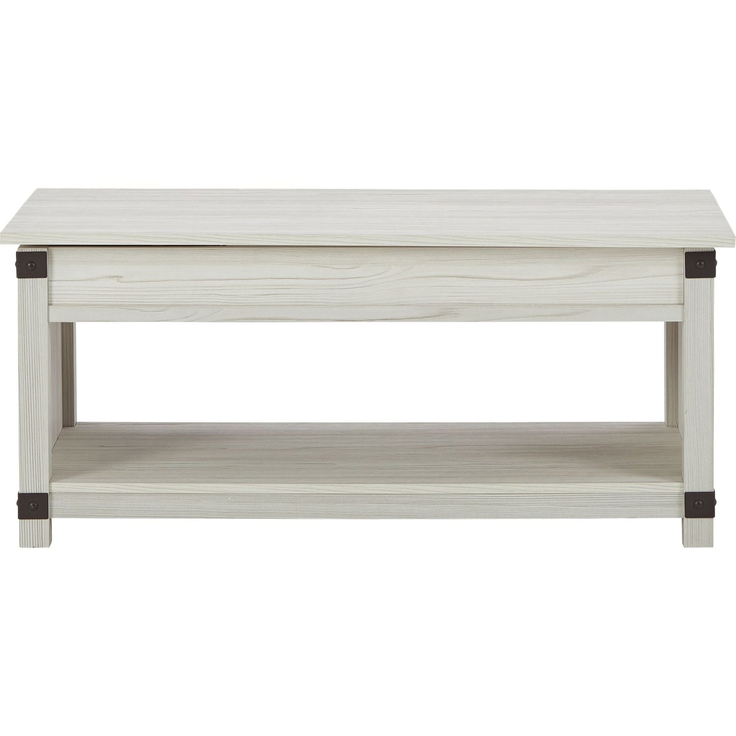 Table basse rectangulaire relevable Bayflynn - Blanchi à la chaux