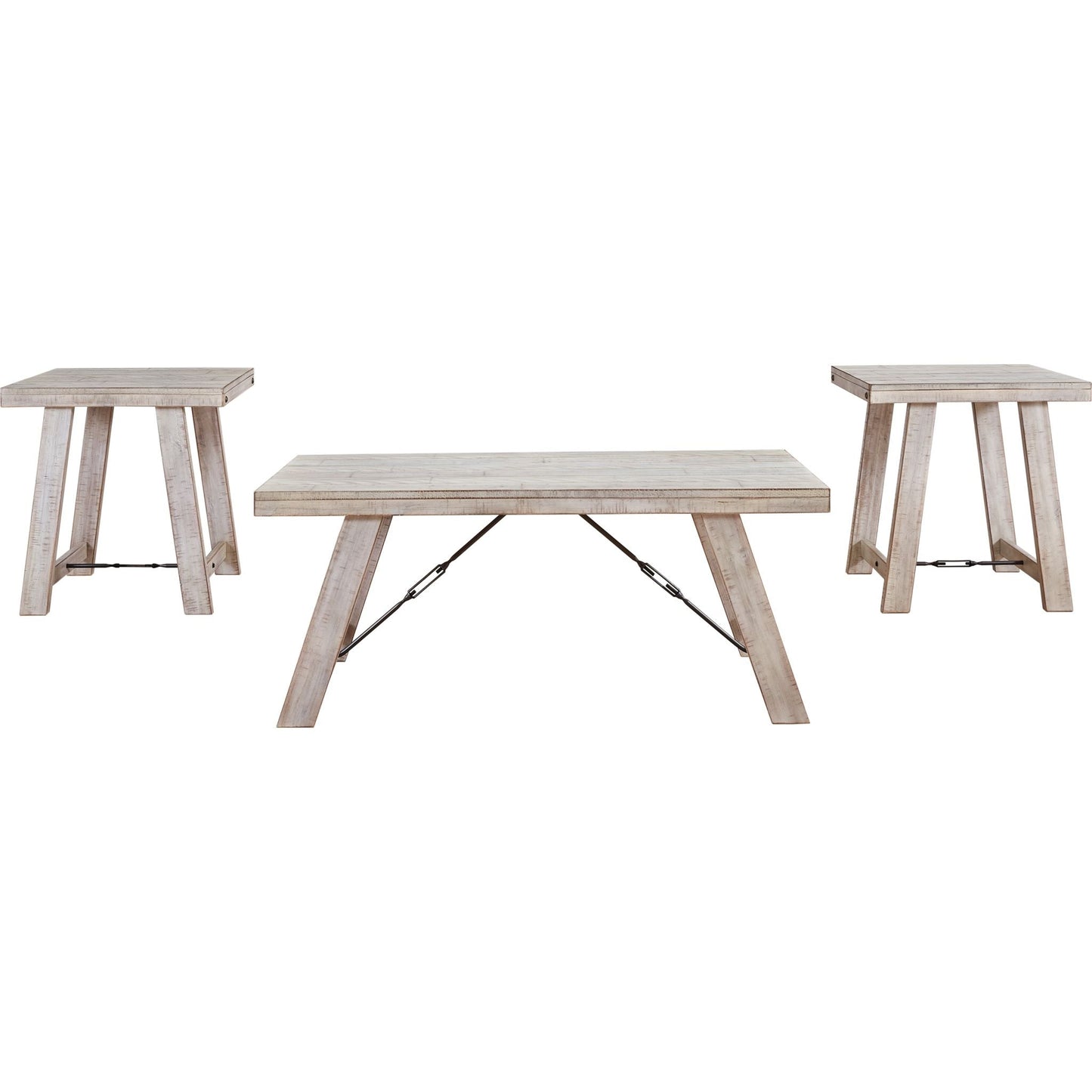 Tables Carynhurst (lot de 3) - Blanchi à la chaux