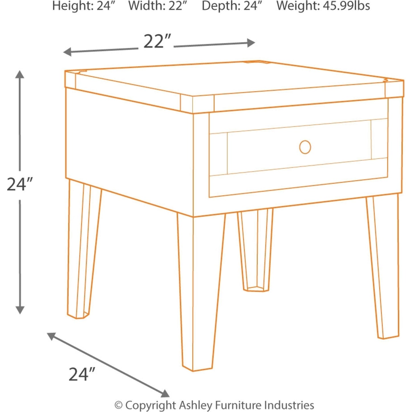 Table d'appoint Chazney - Brun rustique