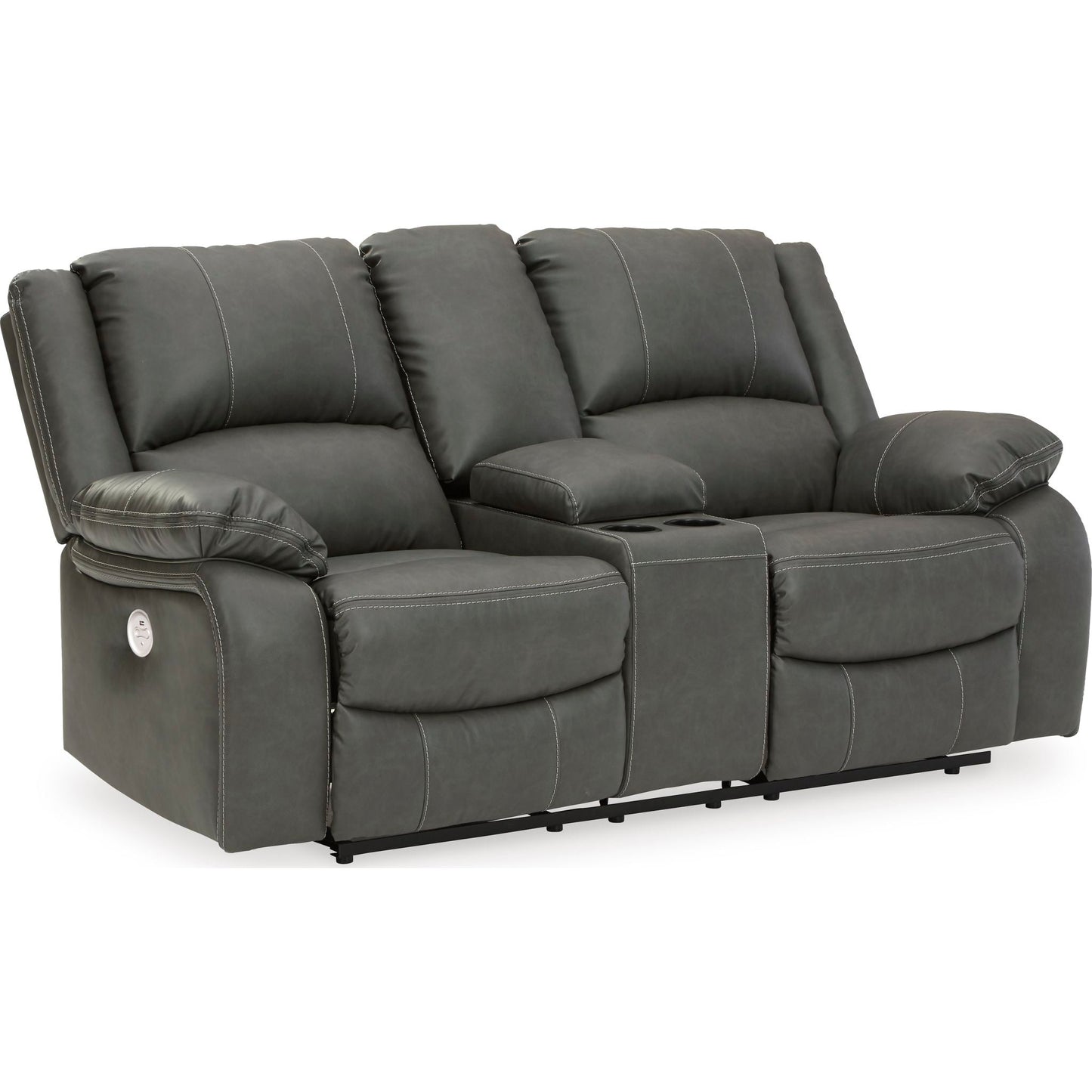 Causeuse inclinable électrique avec console Calderwell - Gris