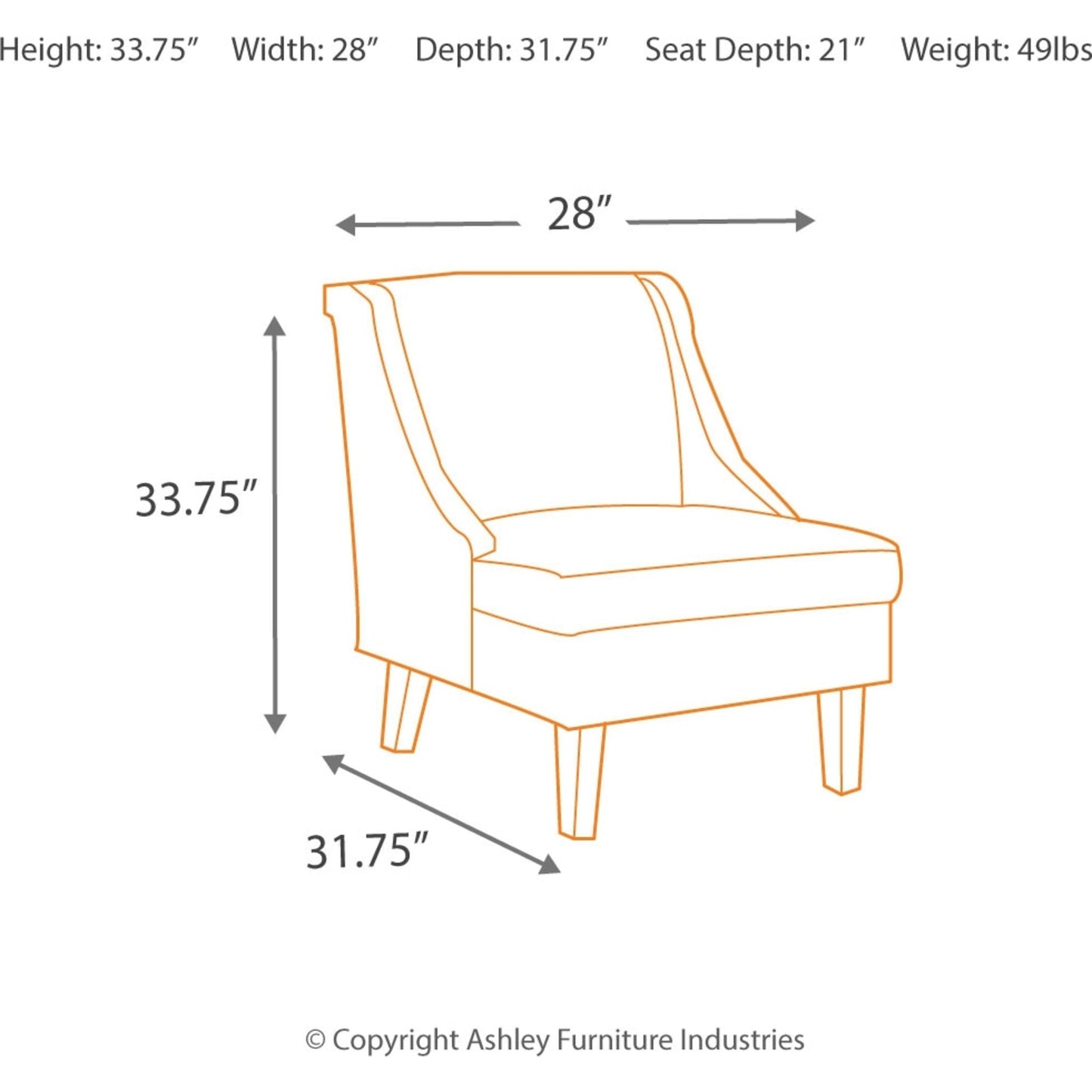 Fauteuil d'appoint Clarinda - Crème