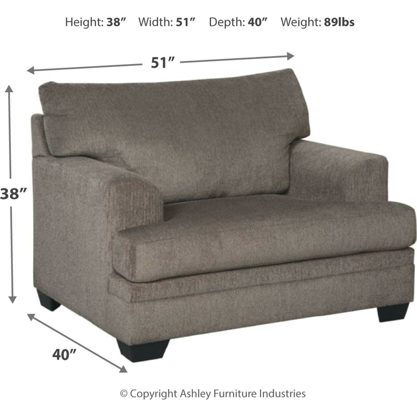 Chaise et demie Dorsten - Ardoise