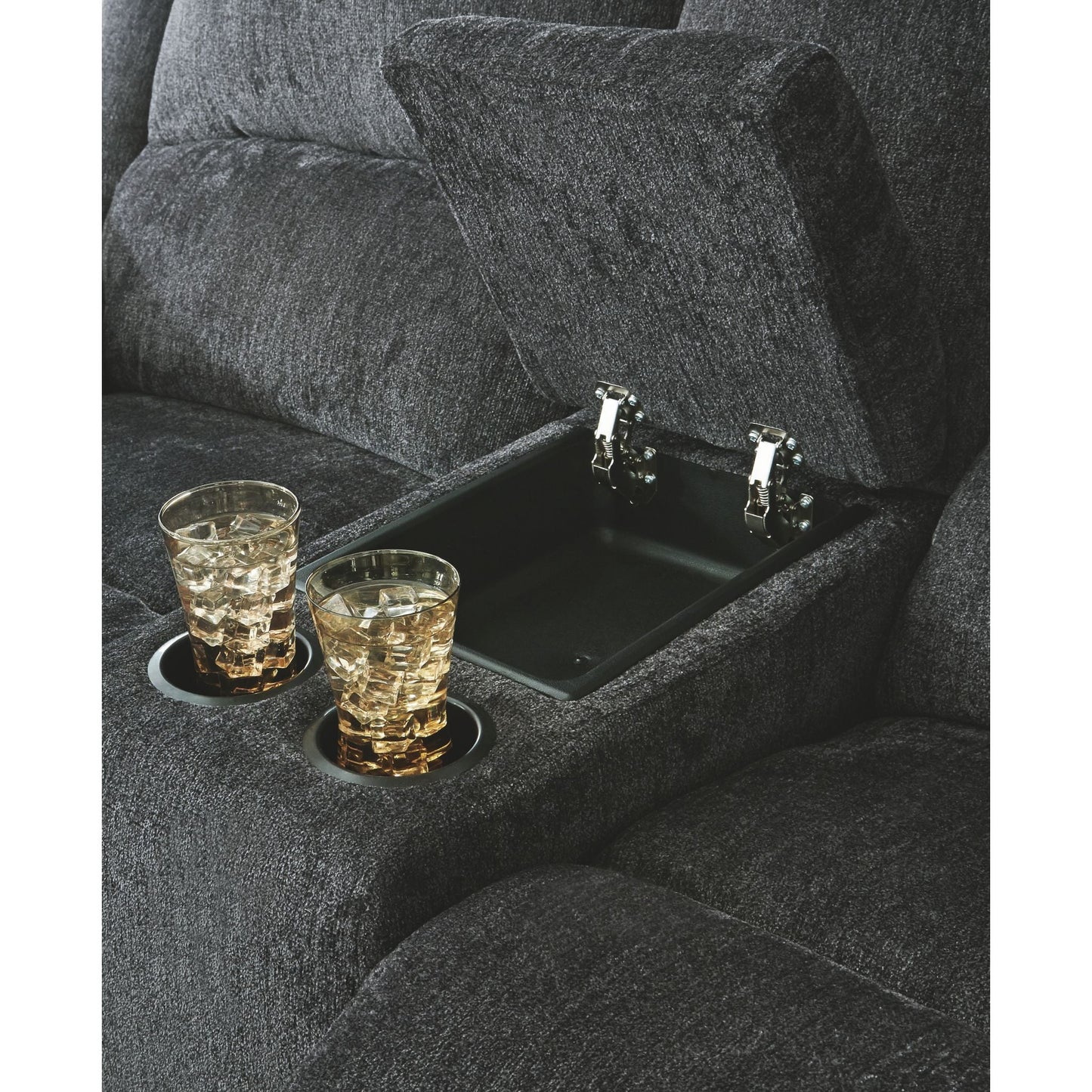 Causeuse inclinable Draycoll avec console - Ardoise