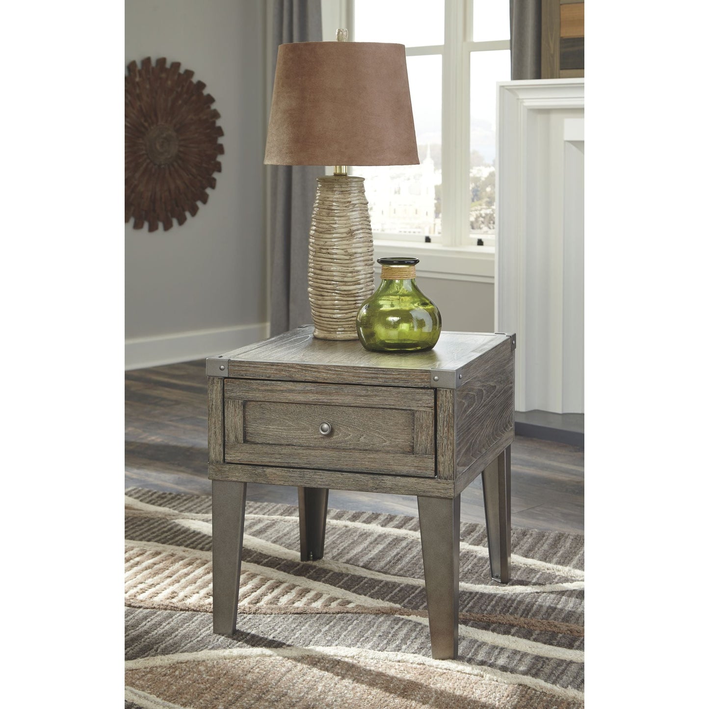 Table d'appoint Chazney - Brun rustique