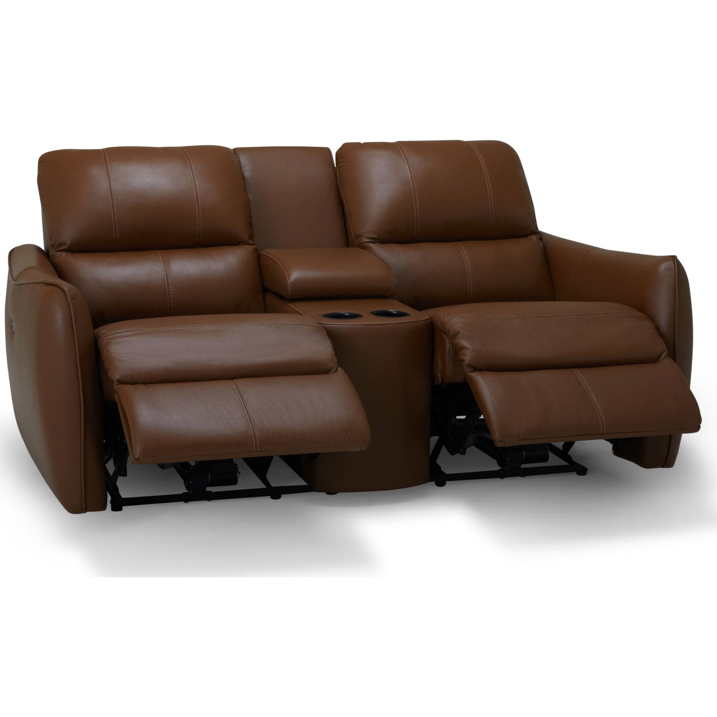 Causeuse inclinable électrique Arlo avec console - Valencia Biscotti