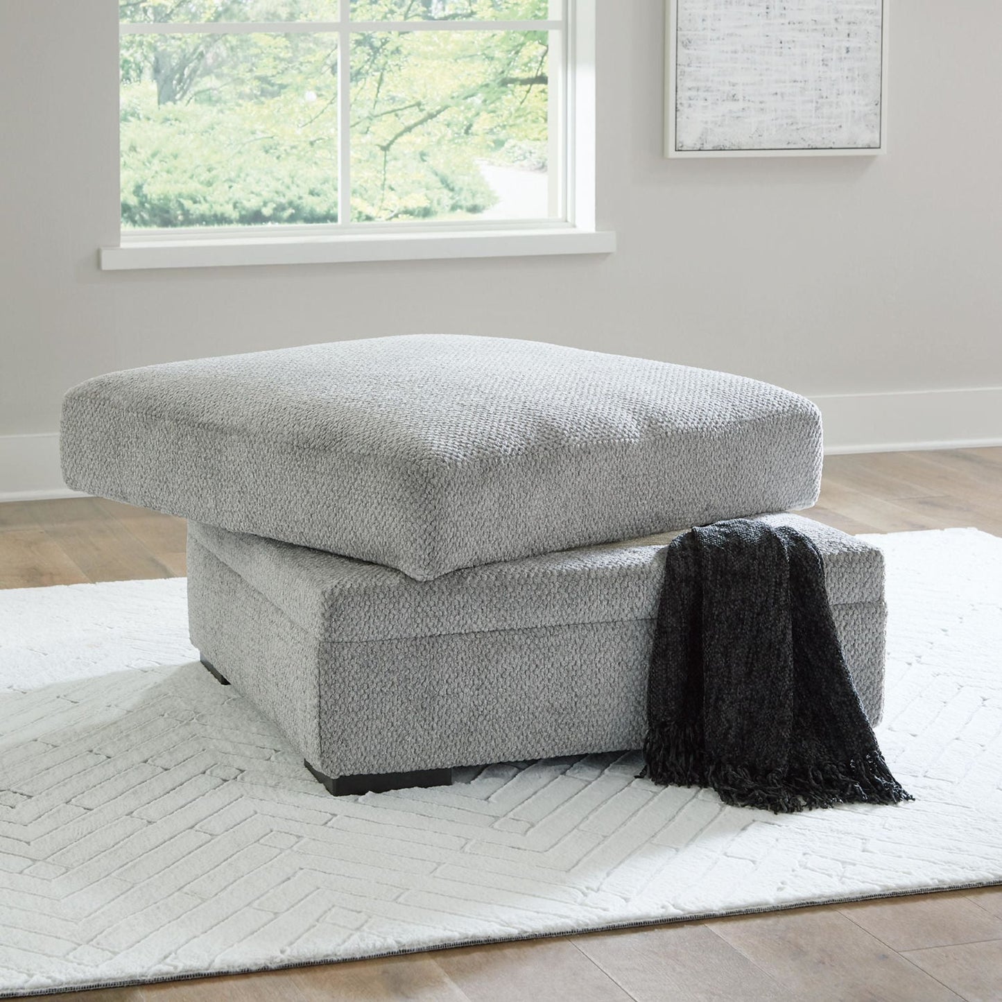 Pouf de rangement Casselbury - Ciment