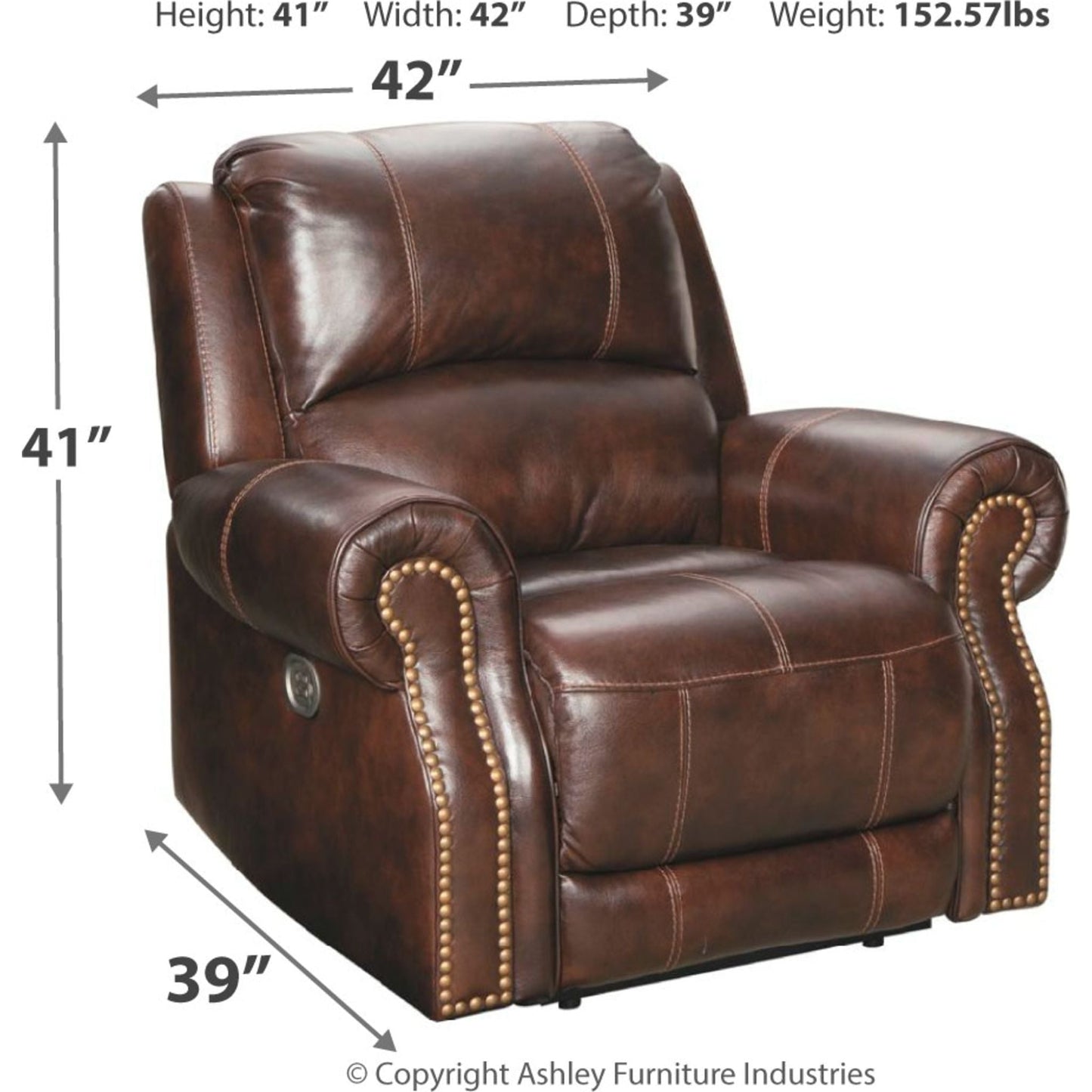 Fauteuil inclinable électrique Buncrana - Chocolat