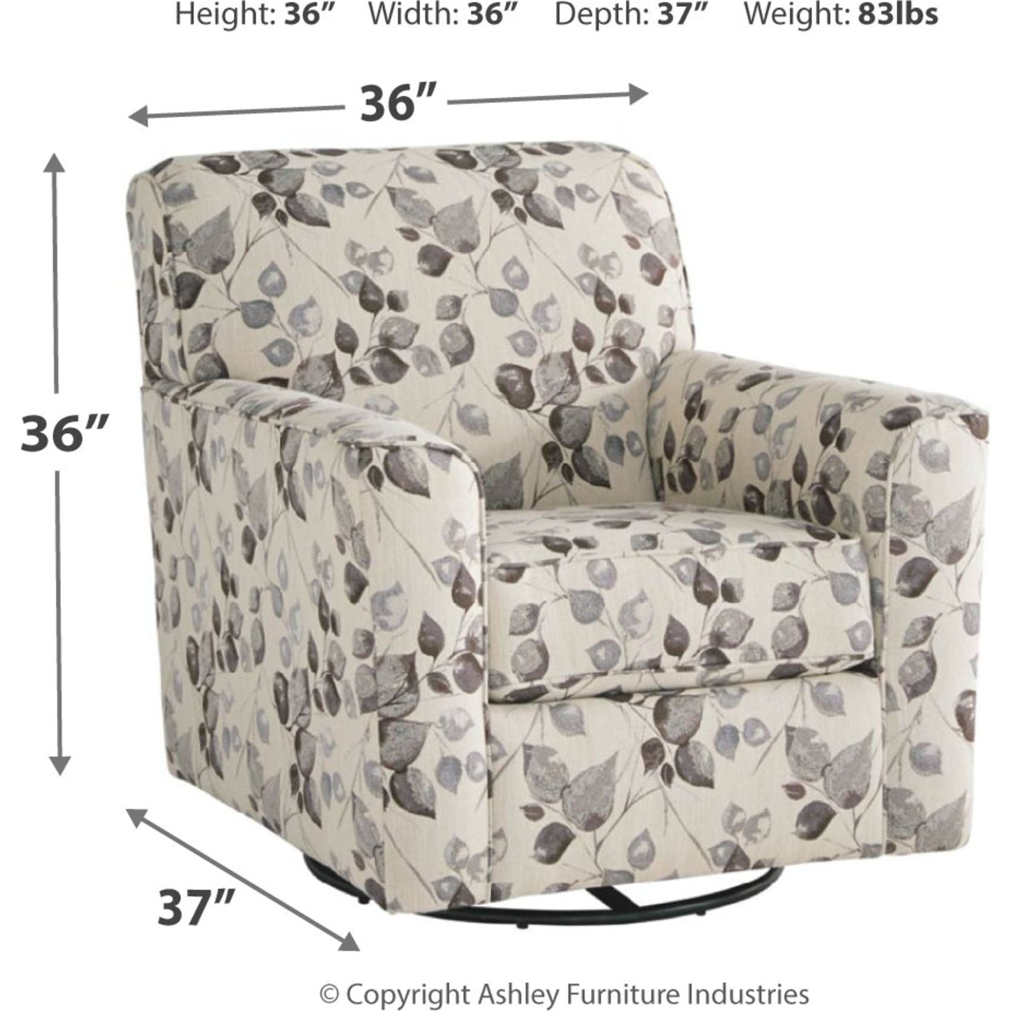 Chaise pivotante Abney - Platine