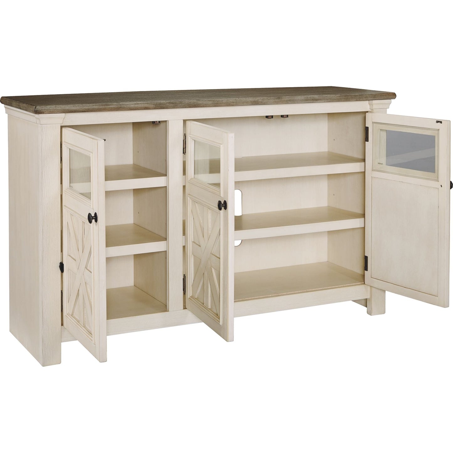 Meuble TV Bolanburg - Blanc/Gris patiné