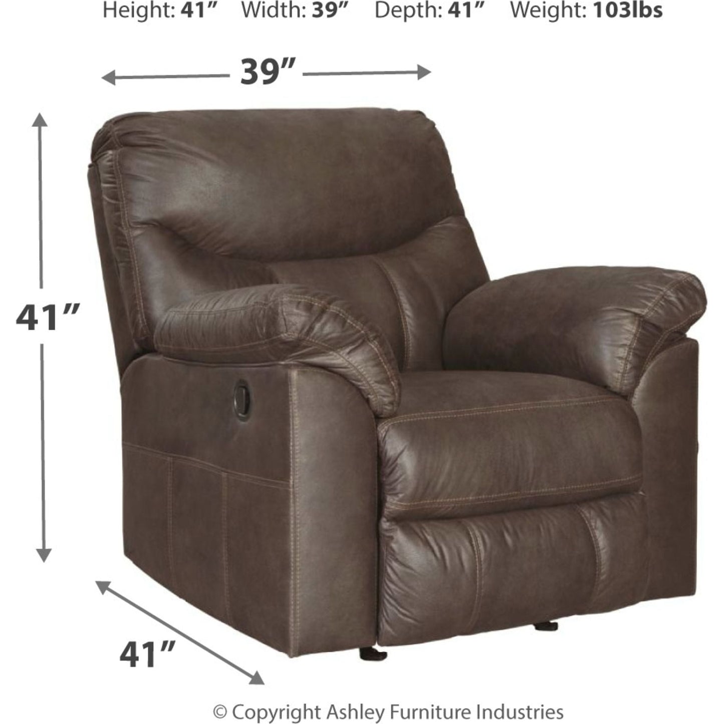 Fauteuil inclinable à bascule Boxberg - Teck