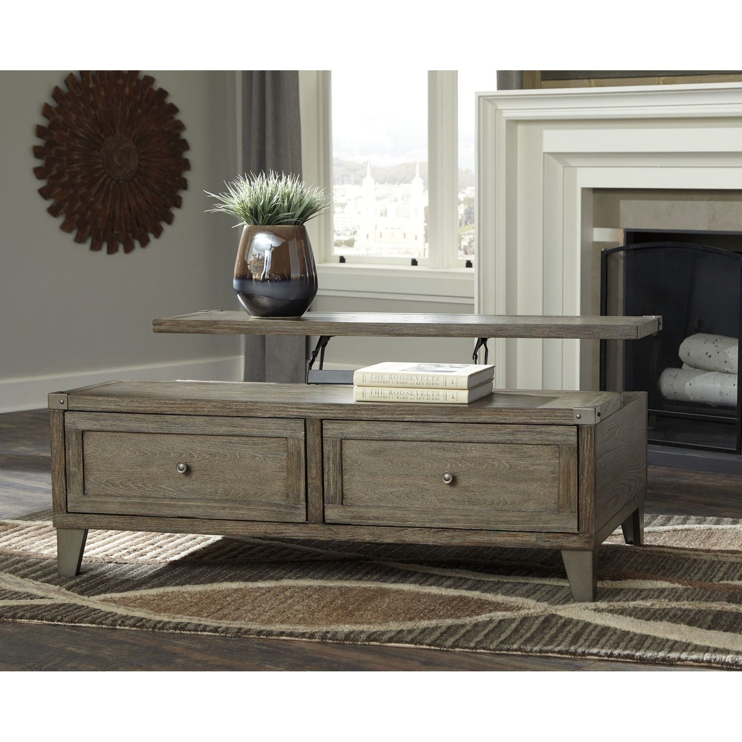 Table basse Chazney - Brun rustique
