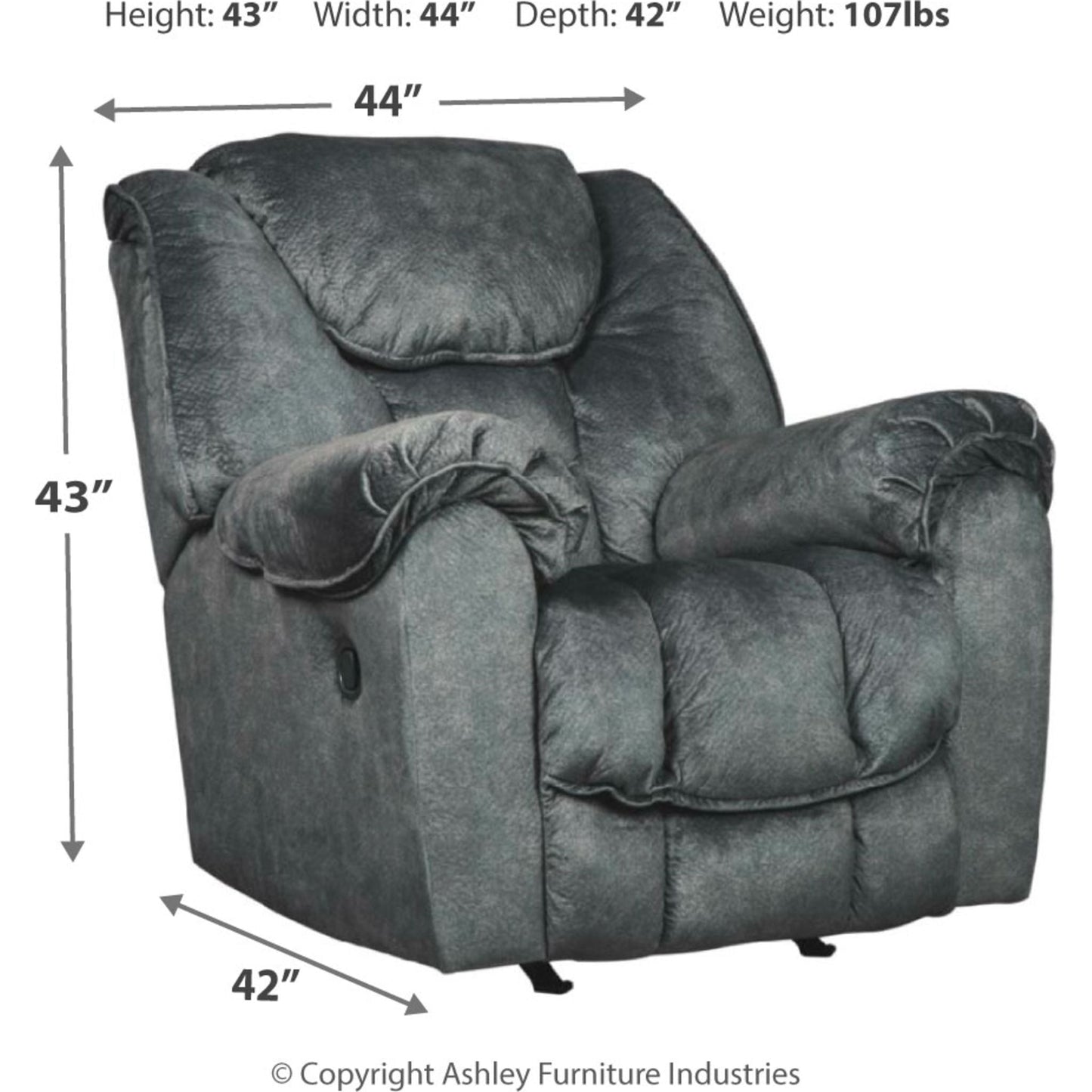 Fauteuil inclinable à bascule Capehorn - Granit