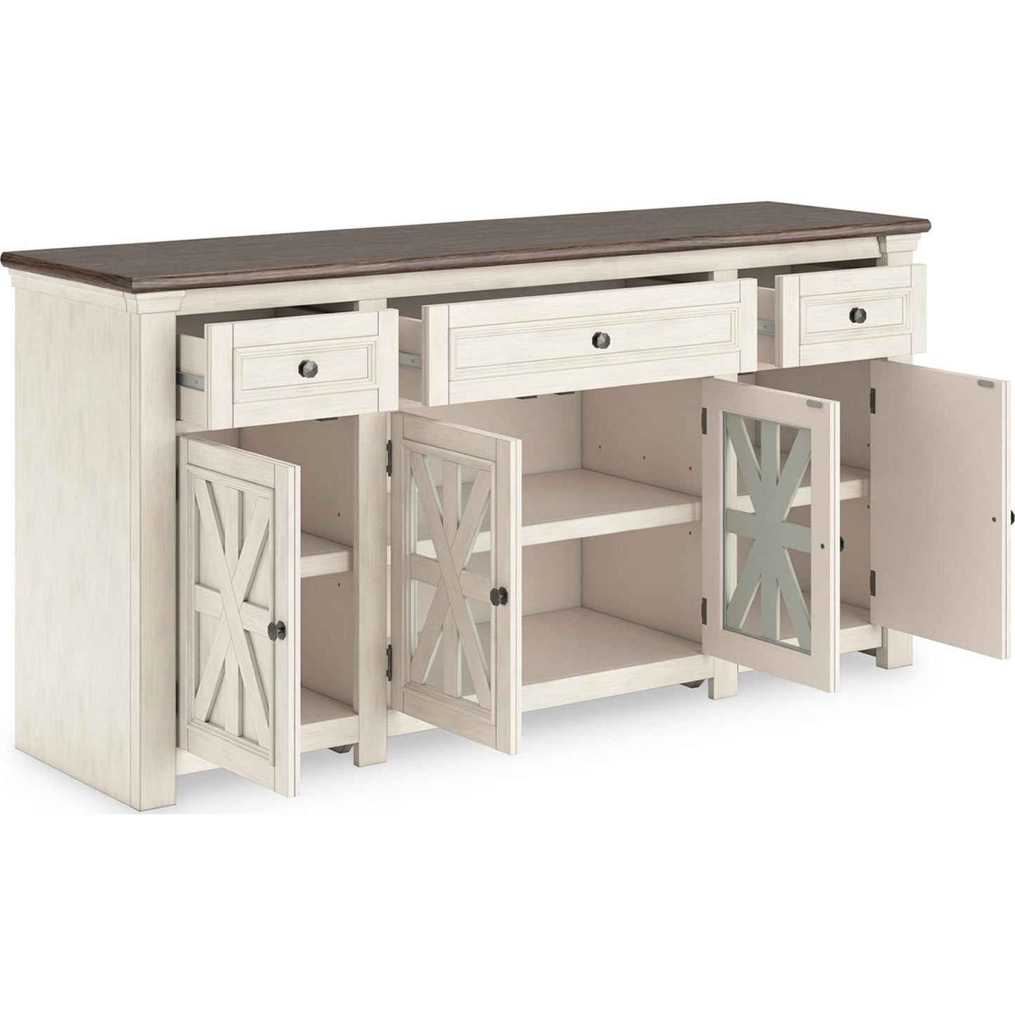 Meuble TV Bolanburg - Blanc/Gris patiné