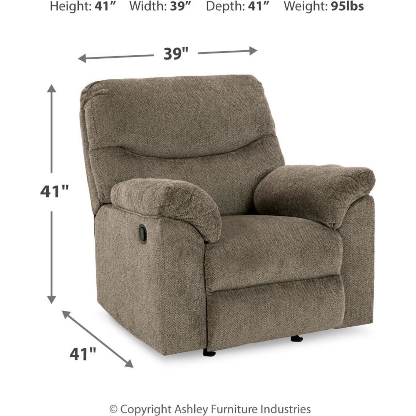 Fauteuil inclinable à bascule Alphons - Mastic