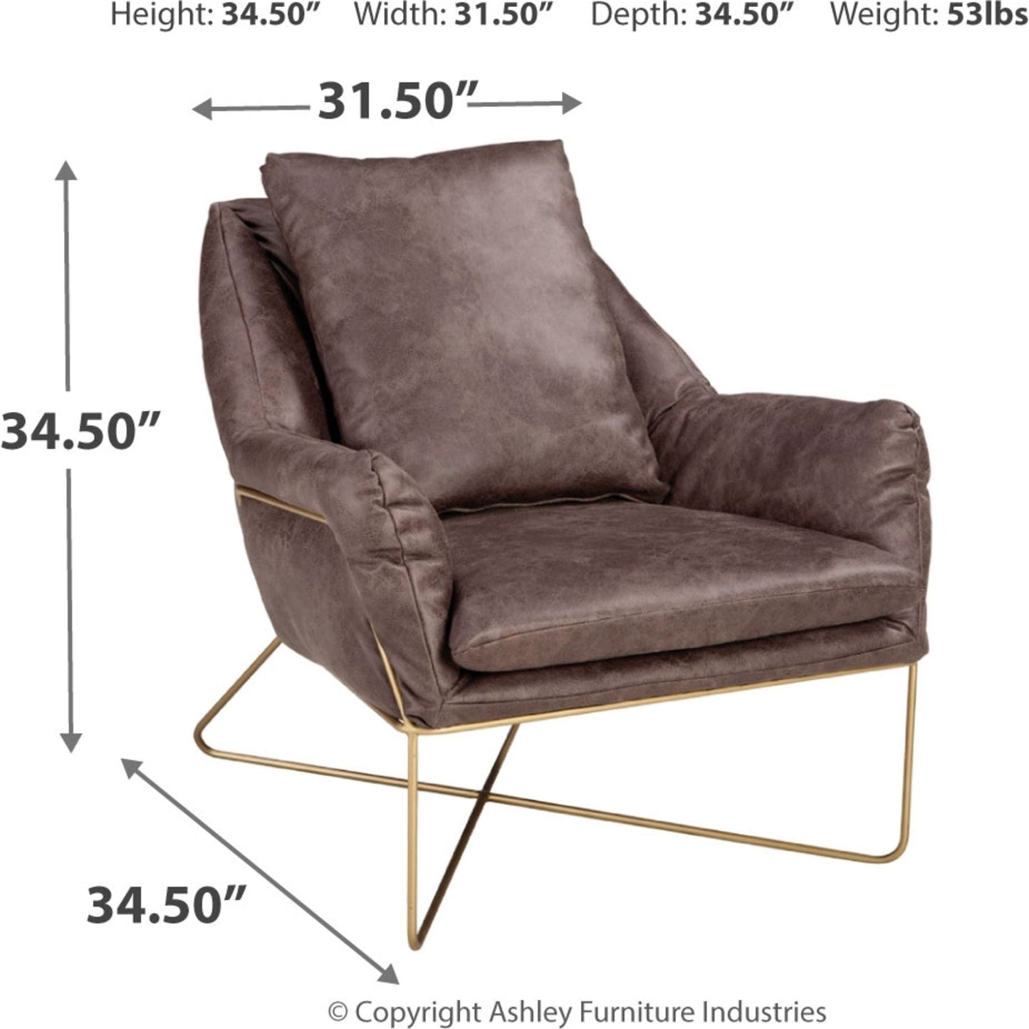 Fauteuil d'appoint Crosshaven - Gris foncé