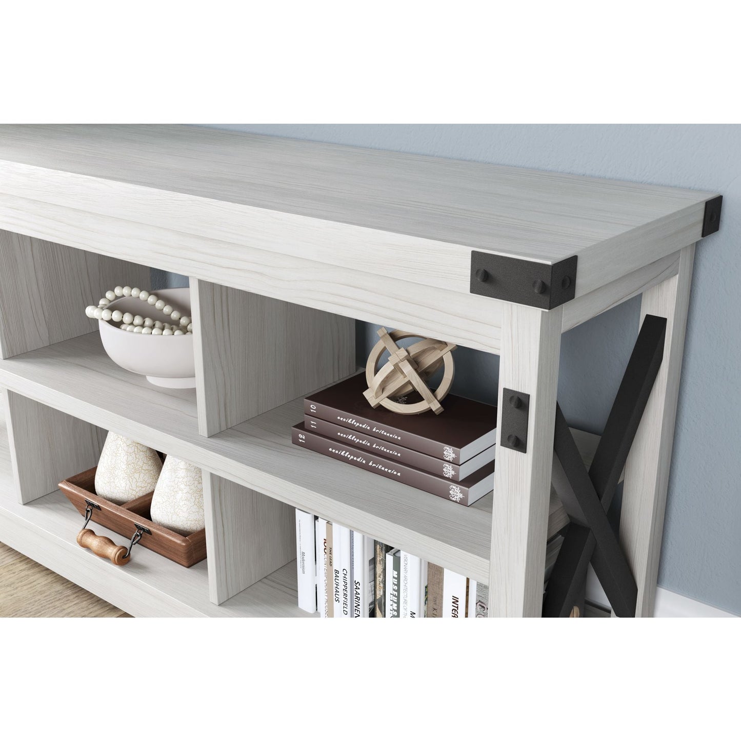 Meuble TV Bayflynn - Blanc/Noir