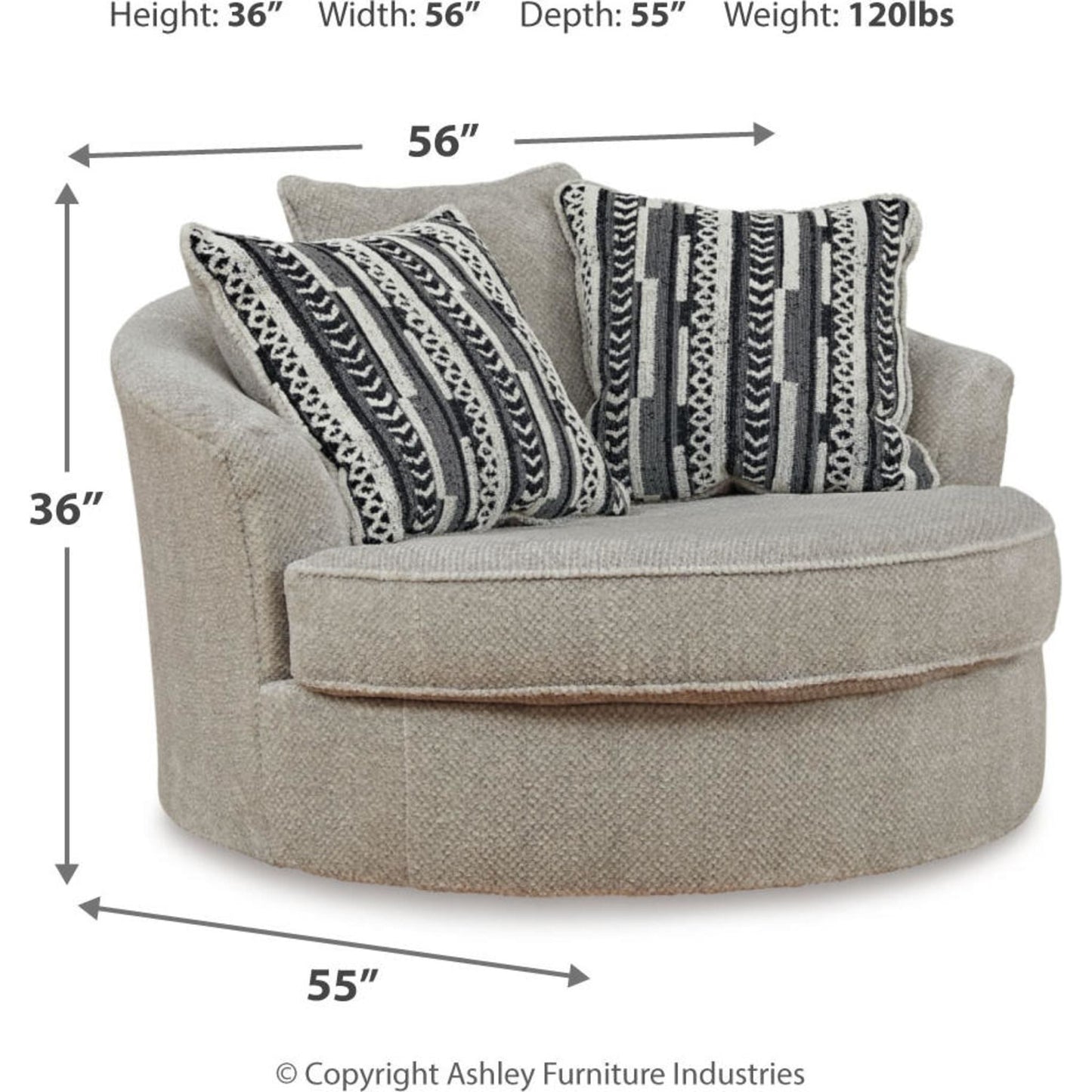 Chaise pivotante Calnita - Sisal