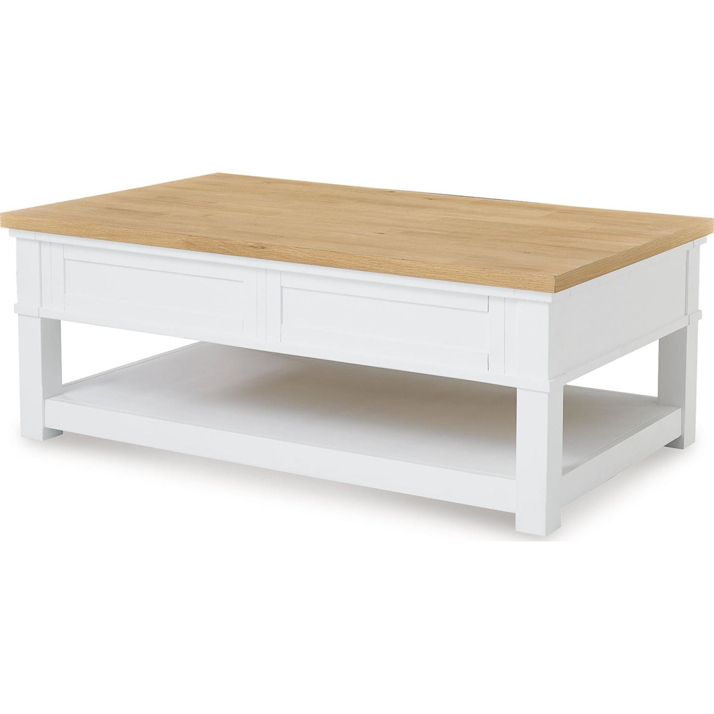 Table basse Ashbryn - Blanc/Naturel