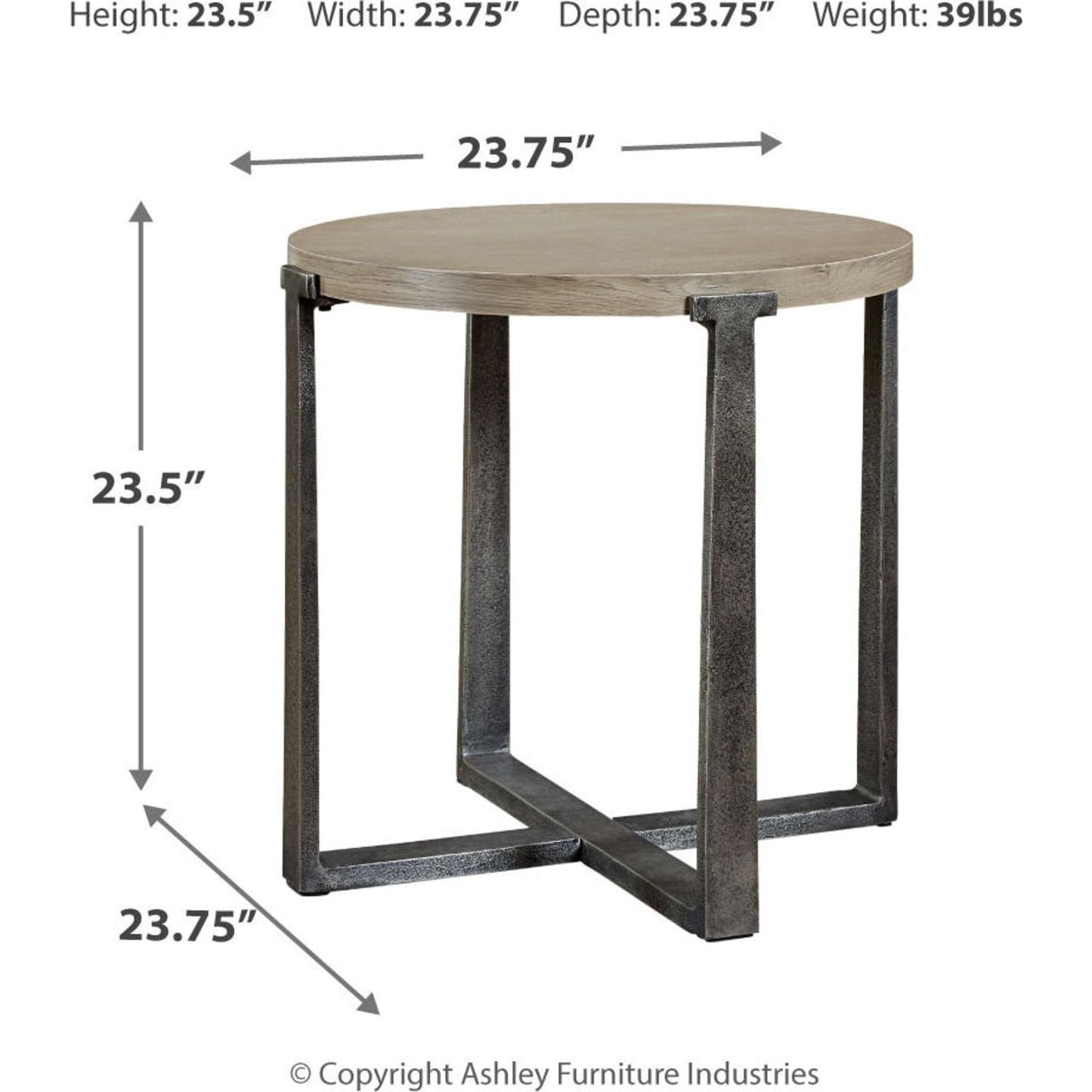 Table d'appoint Dalenville - Gris