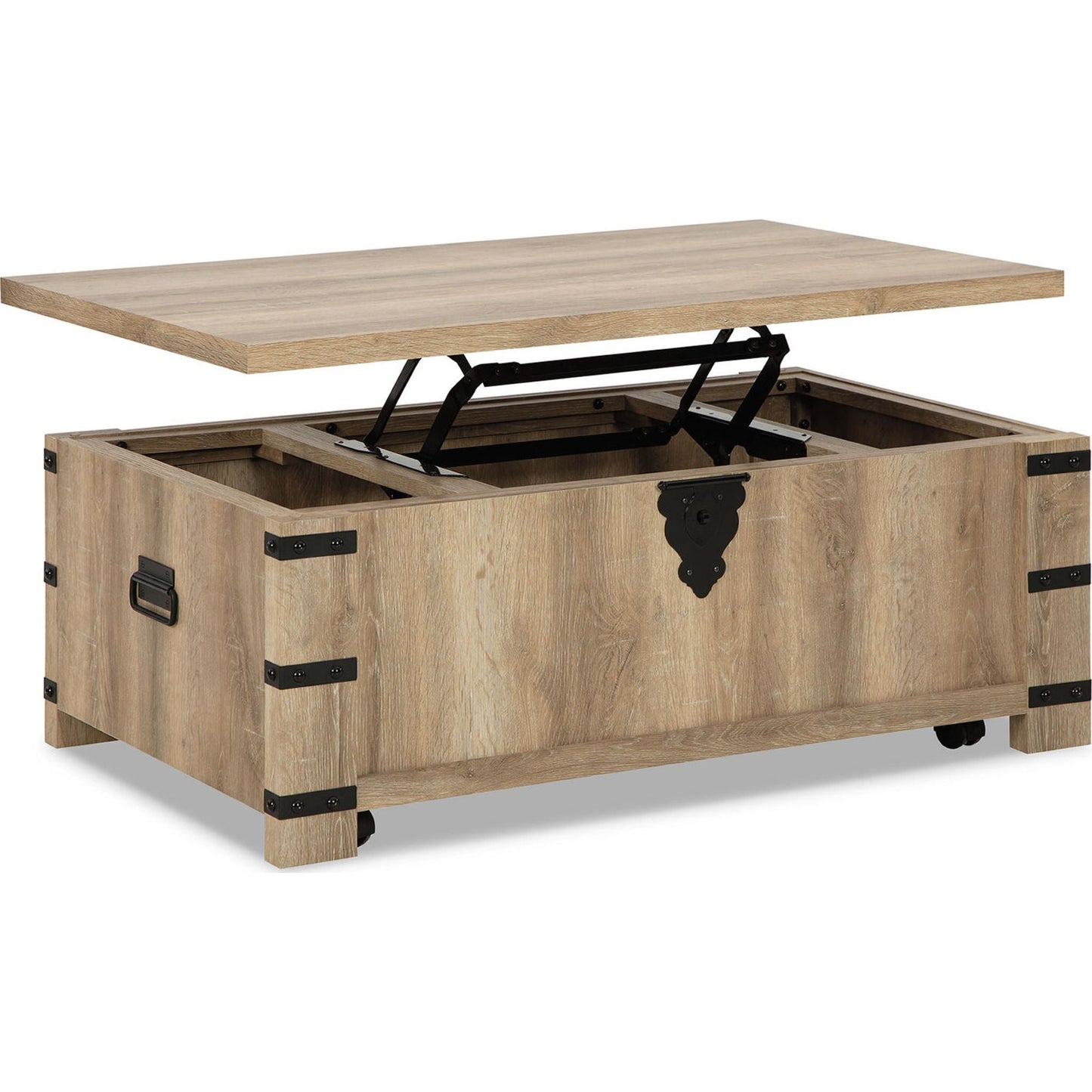 Table basse rectangulaire relevable Calaboro - Marron clair