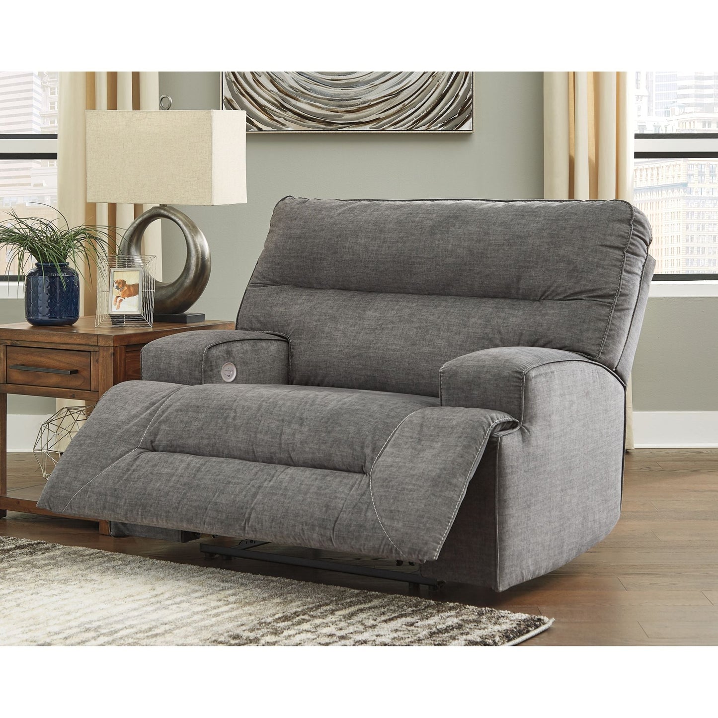 Fauteuil inclinable électrique Coombs à siège large - Anthracite