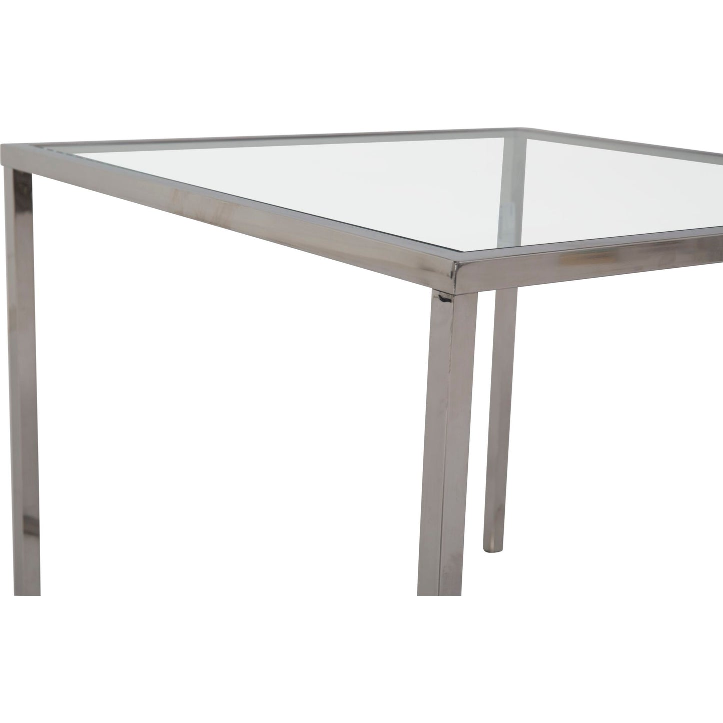 Table d'appoint croisée en verre