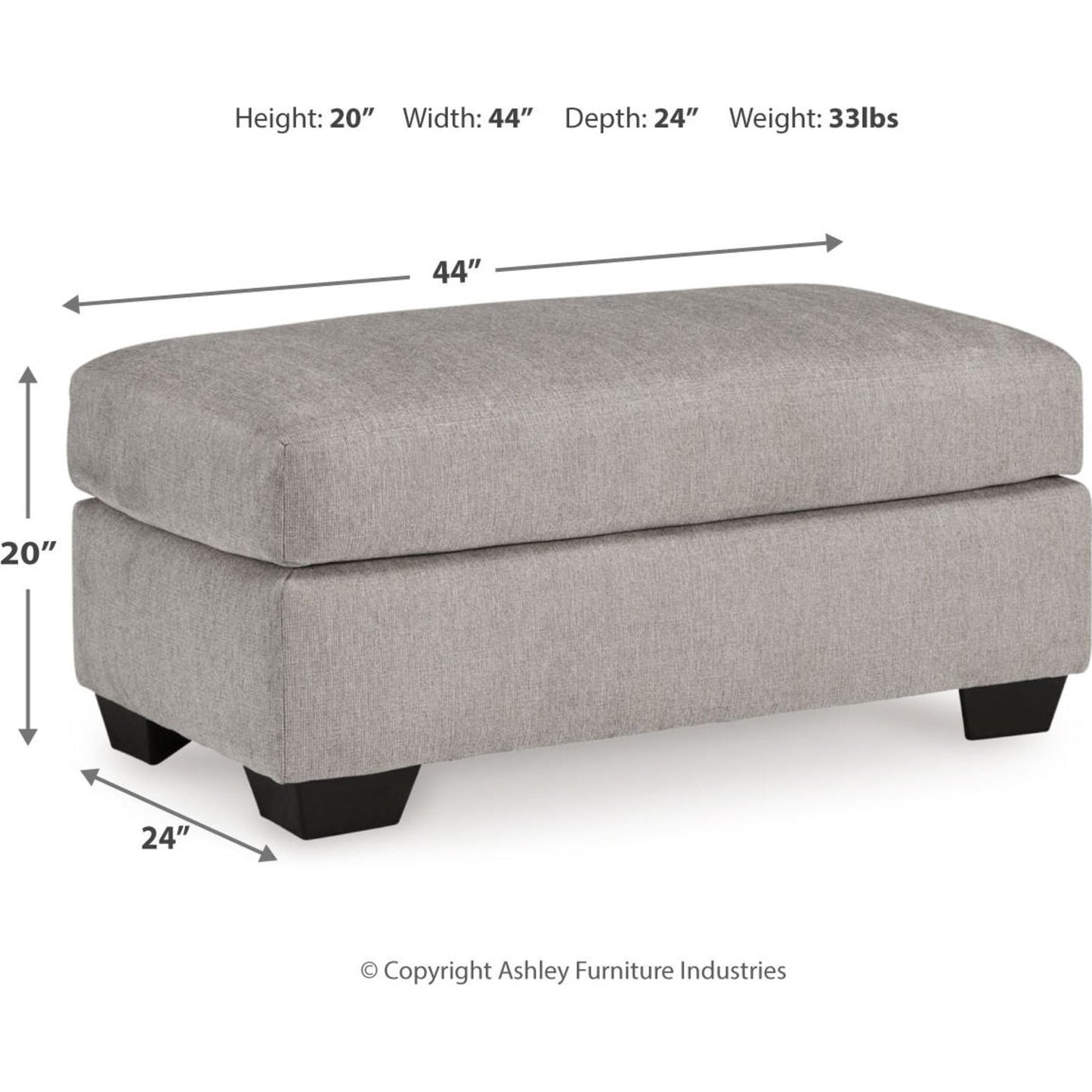 Pouf Avenal Park - Flanelle