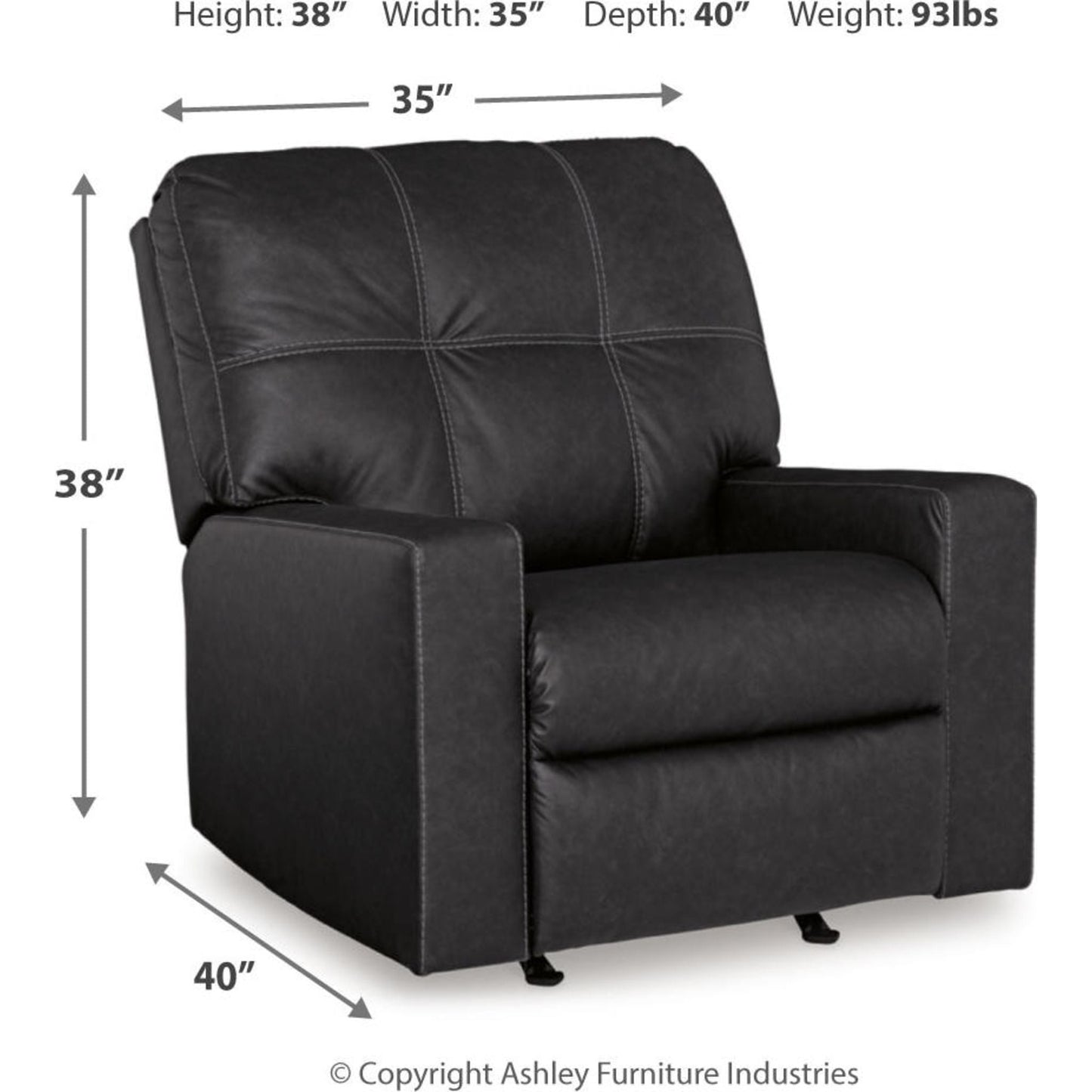 Fauteuil inclinable à bascule Barlin Mills