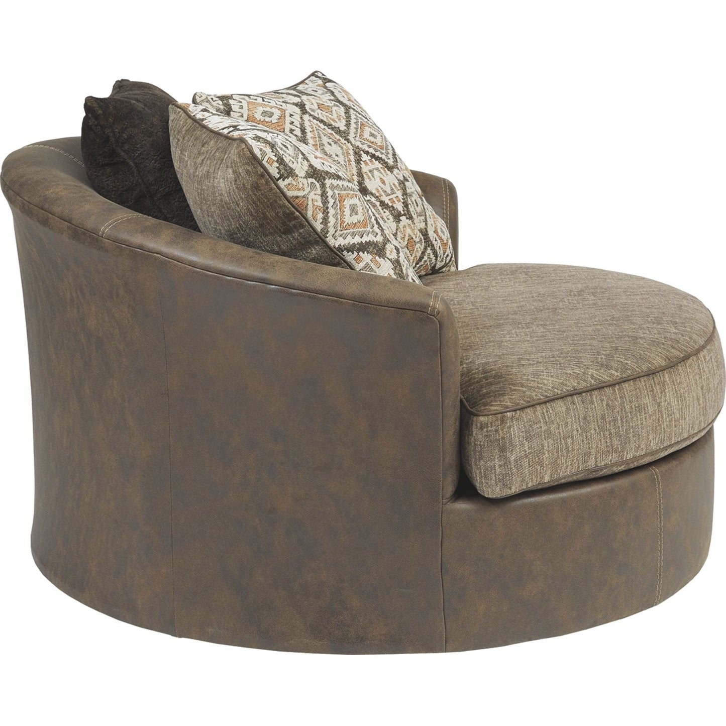 Chaise pivotante Abalone - Chocolat