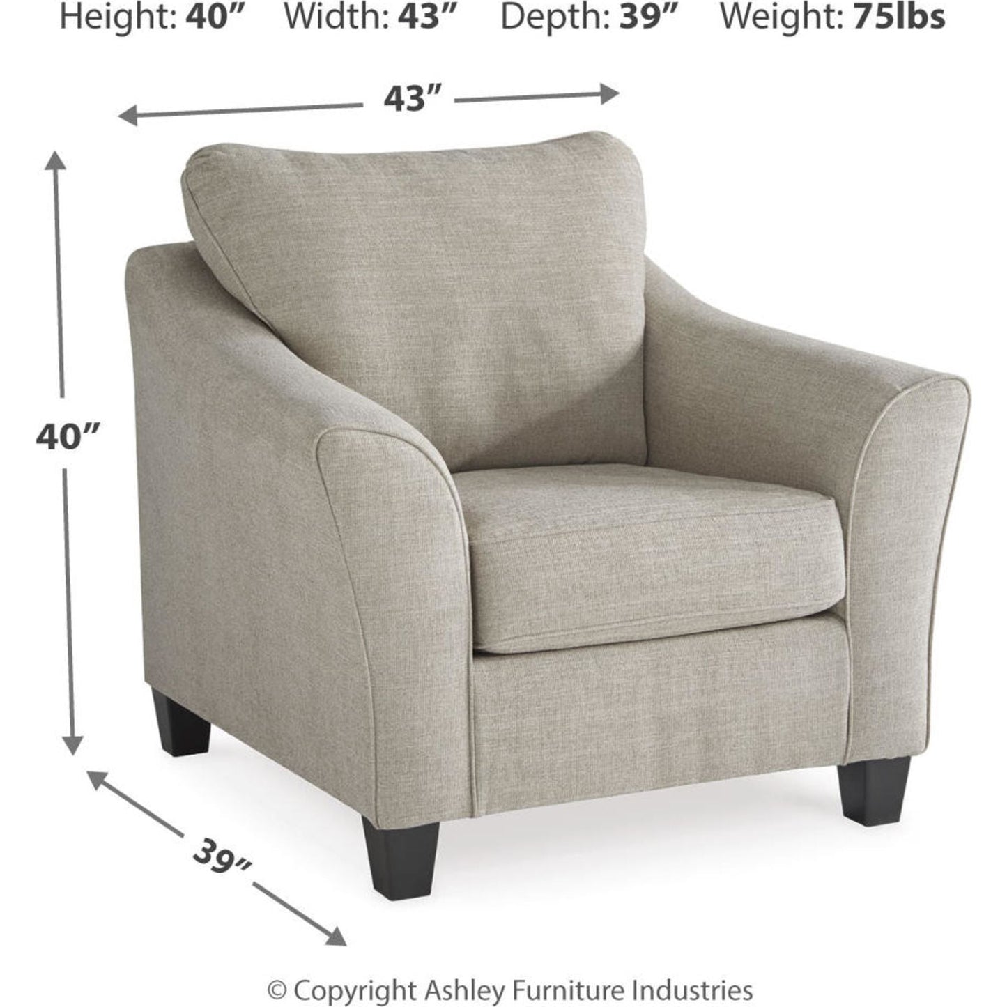 Chaise Abney - Bois flotté