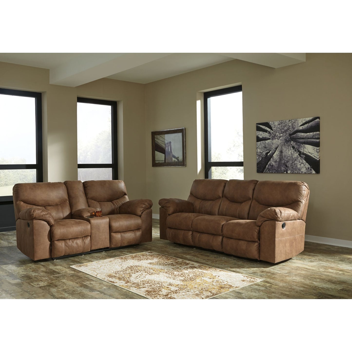 Causeuse inclinable Boxberg avec console - Écorce