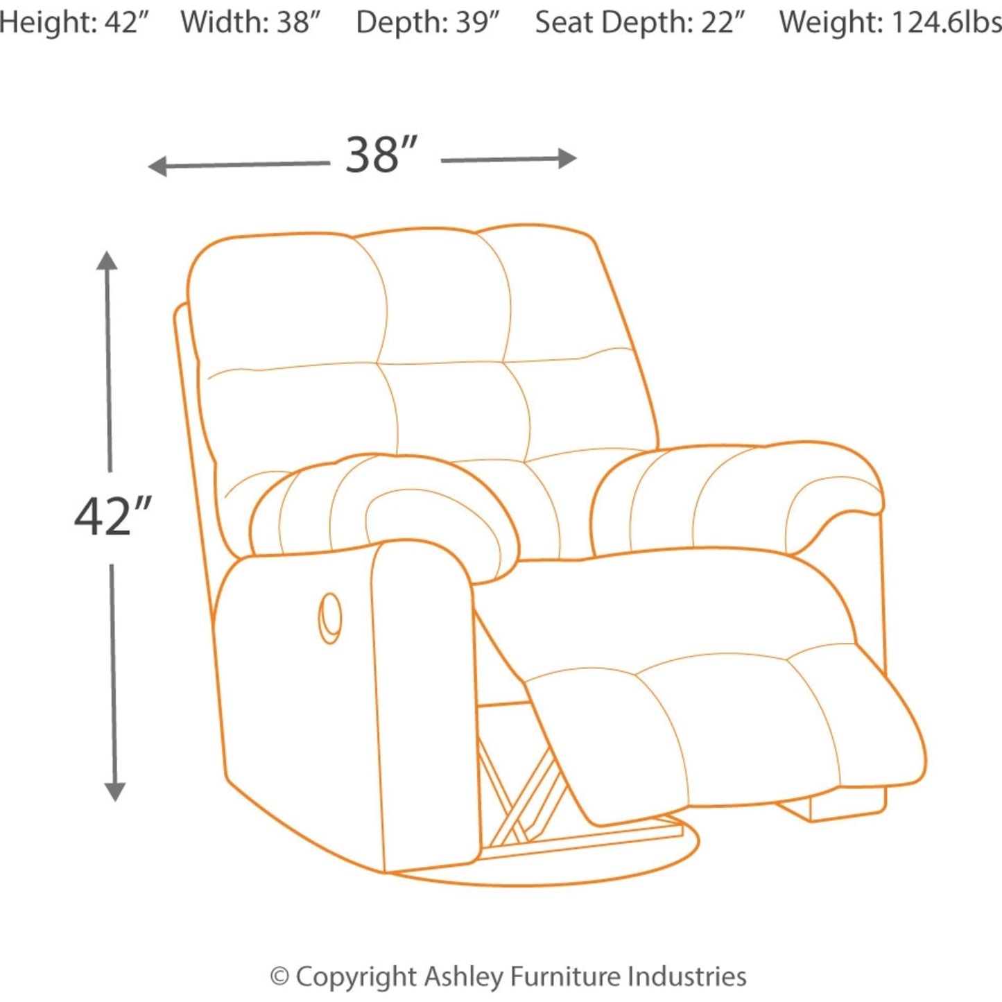 Fauteuil inclinable pivotant à bascule Acieona - Ardoise