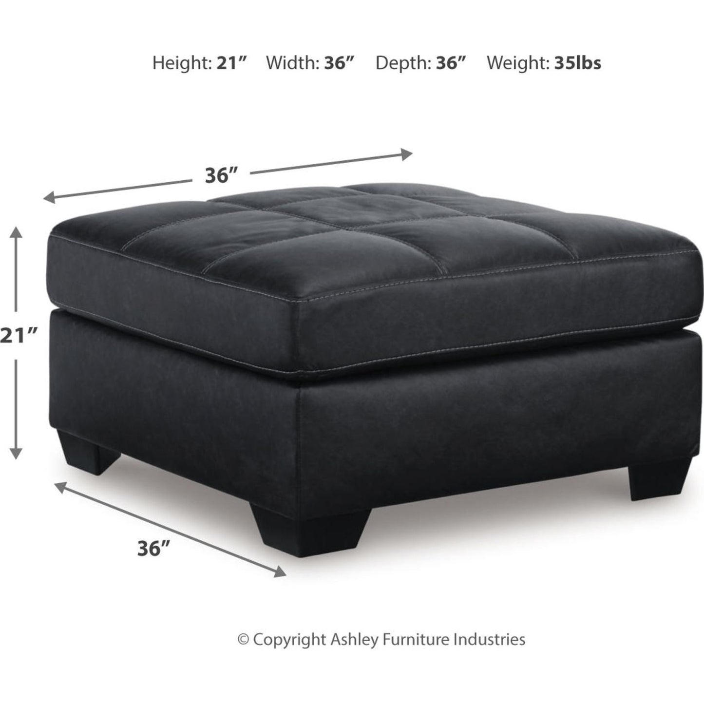 Pouf d'appoint surdimensionné Barlin Mills