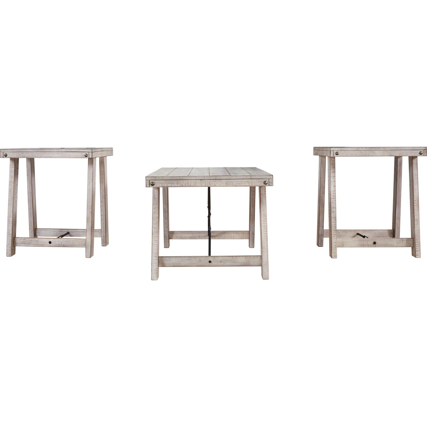 Tables Carynhurst (lot de 3) - Blanchi à la chaux