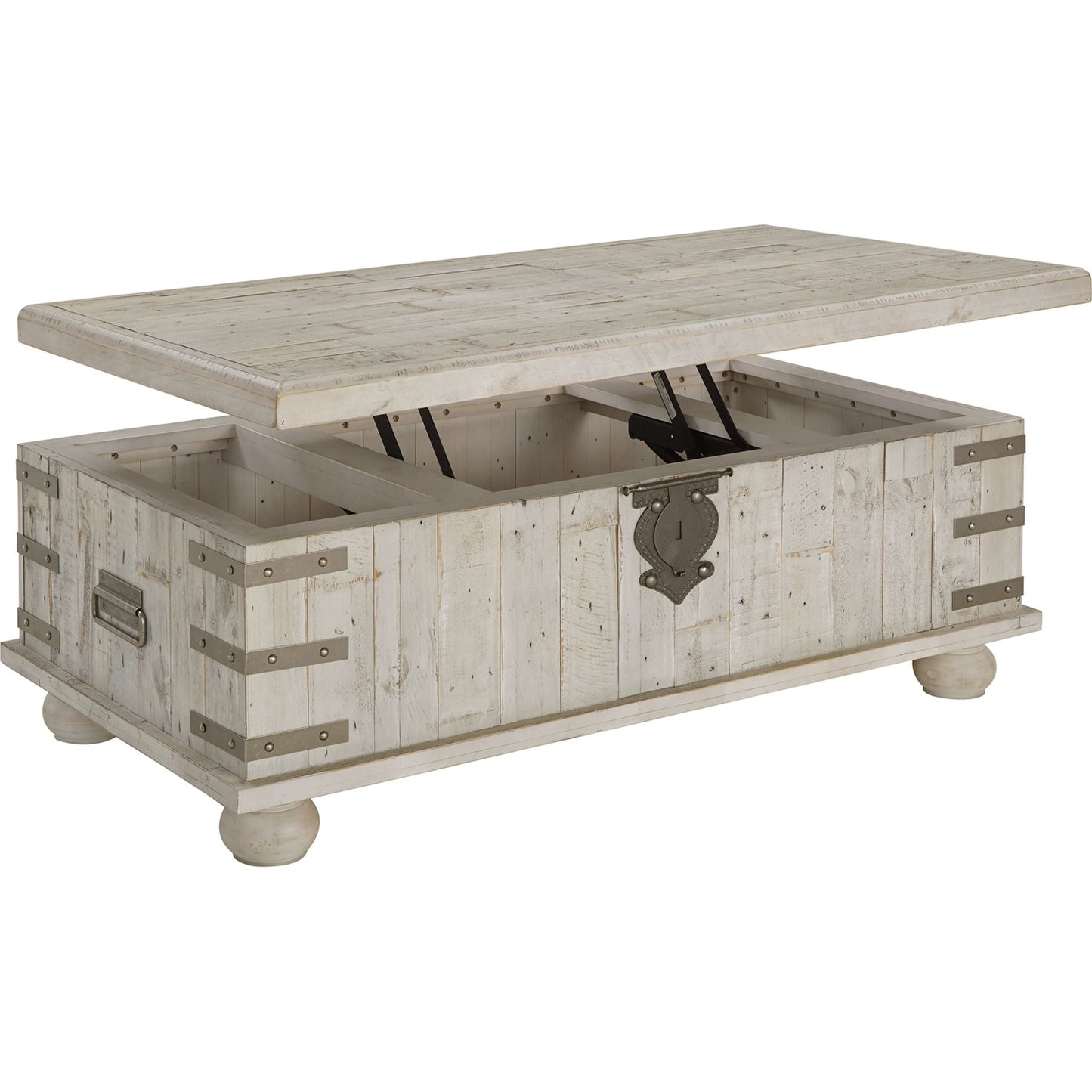Table basse Carynhurst - Blanc délavé gris
