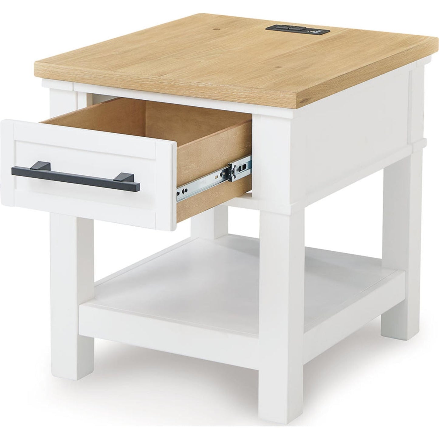 Table d'appoint Ashbryn - Blanc/Naturel