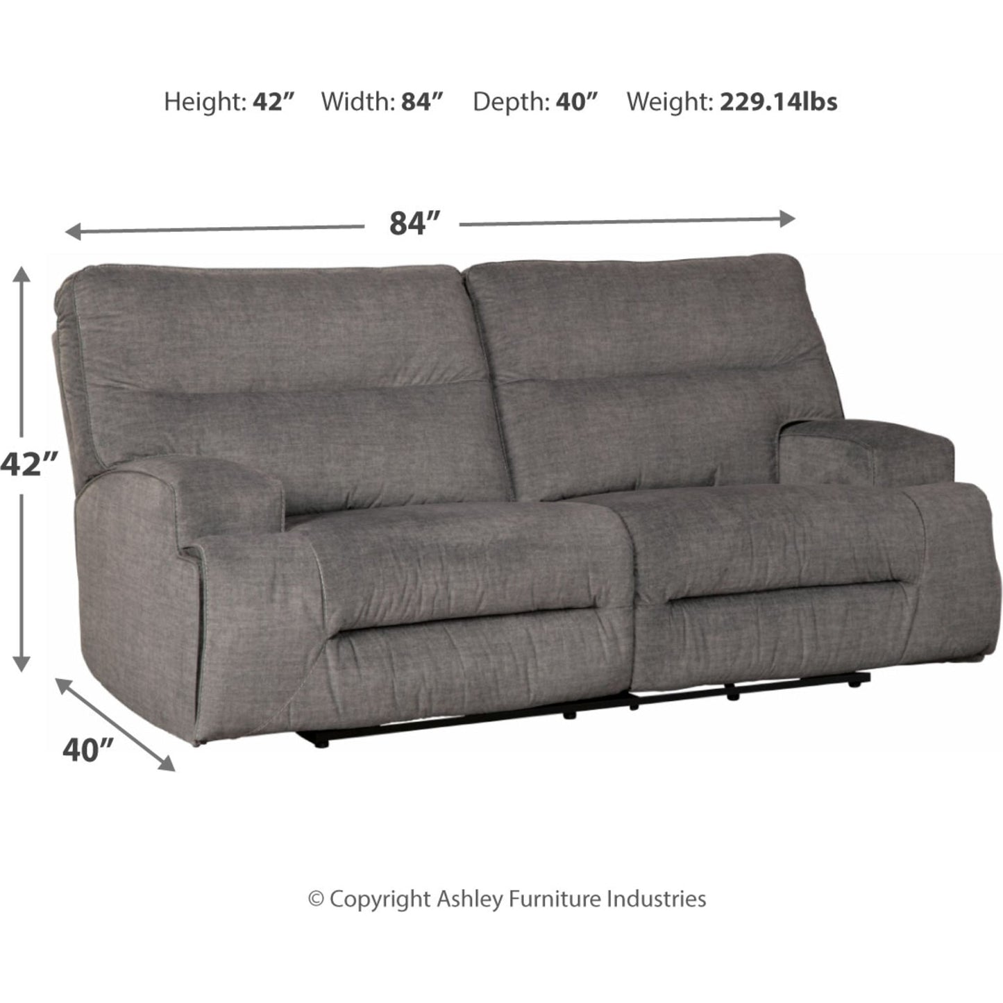 Canapé inclinable Coombs - Anthracite
