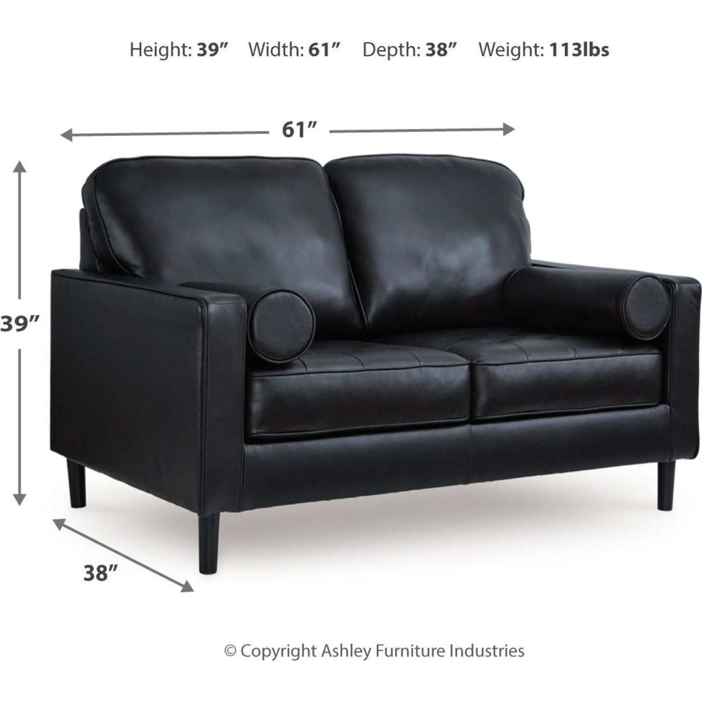 Causeuse Bryceview - Onyx