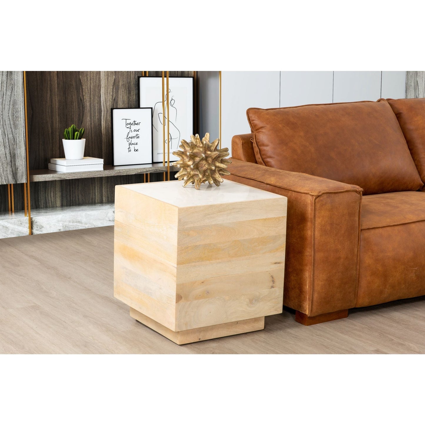 Table d'appoint Avani - Marbre blanc