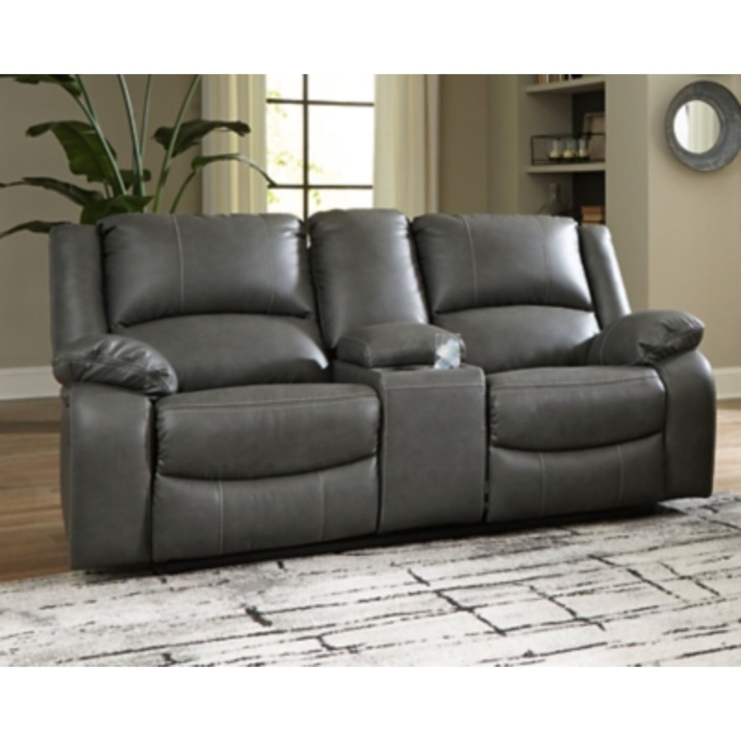 Causeuse inclinable électrique avec console Calderwell - Gris