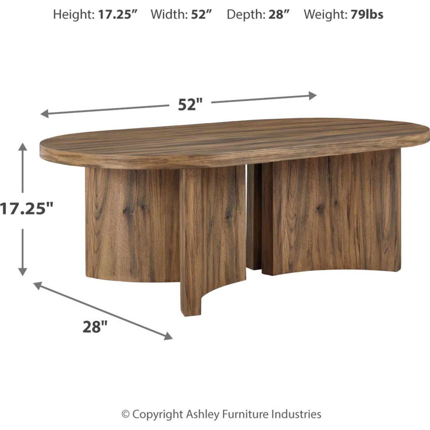 Table basse Austanny - Marron chaud