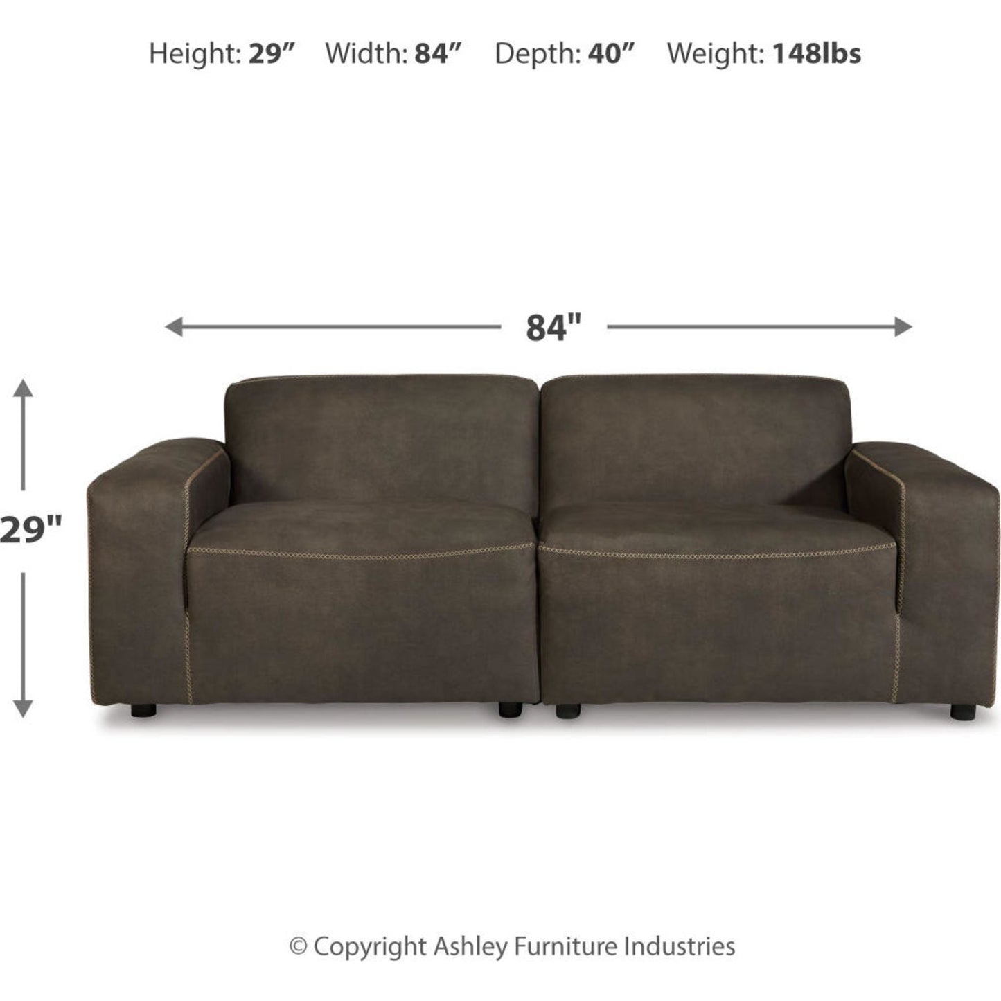 Canapé modulable Allena 2 pièces
