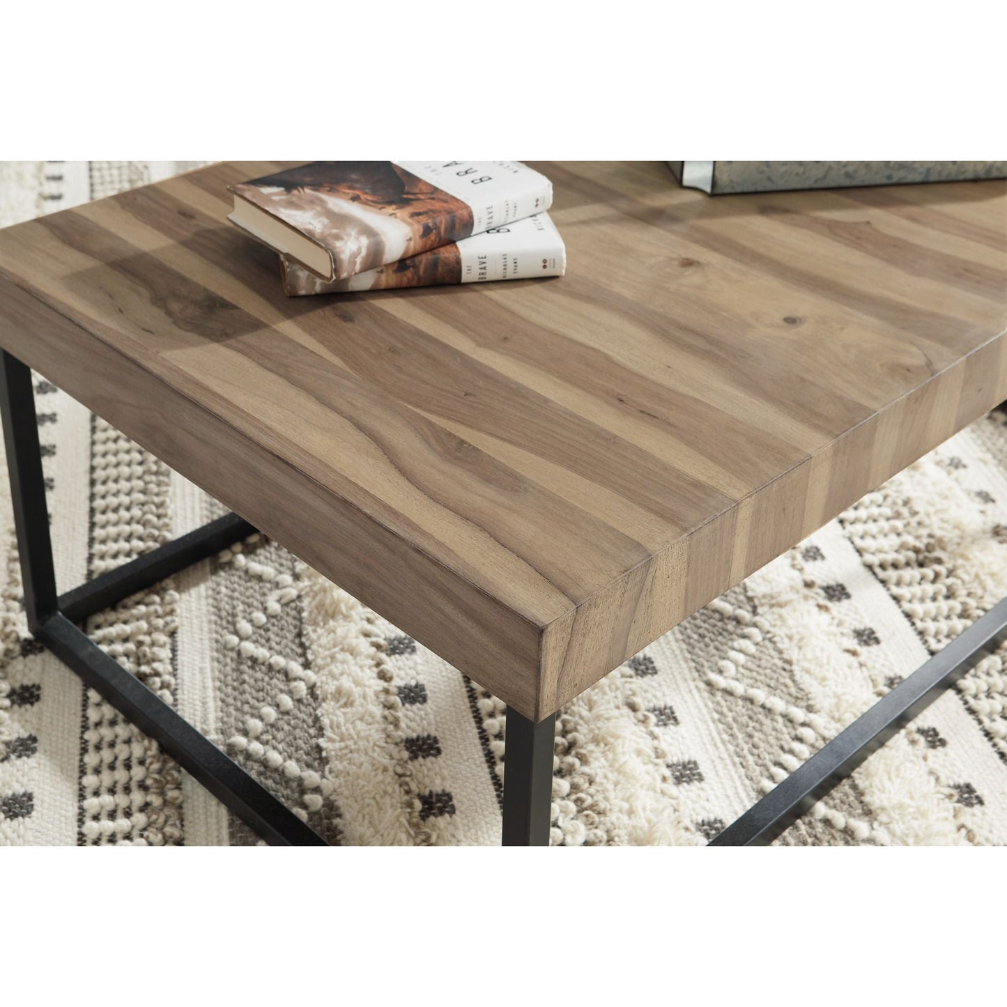 Table basse Bellwick - Naturel/Noir