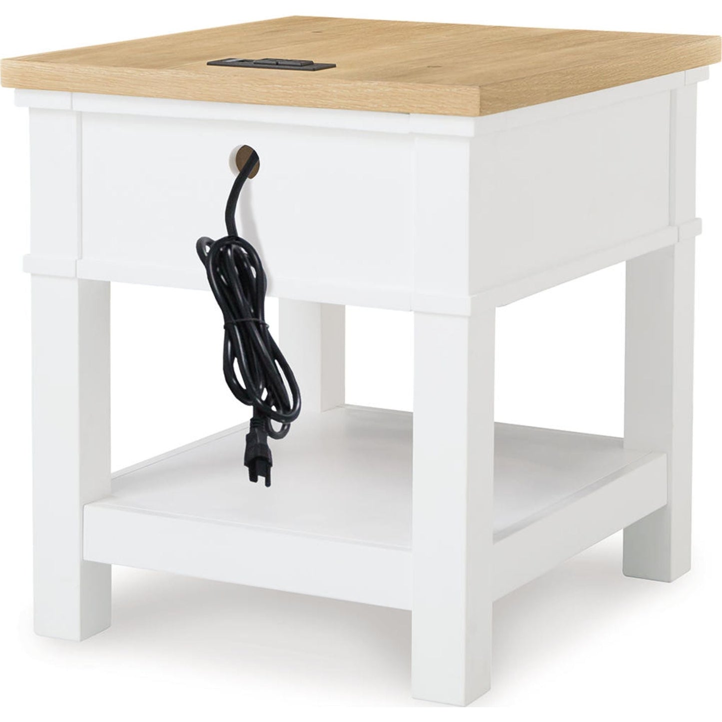 Table d'appoint Ashbryn - Blanc/Naturel
