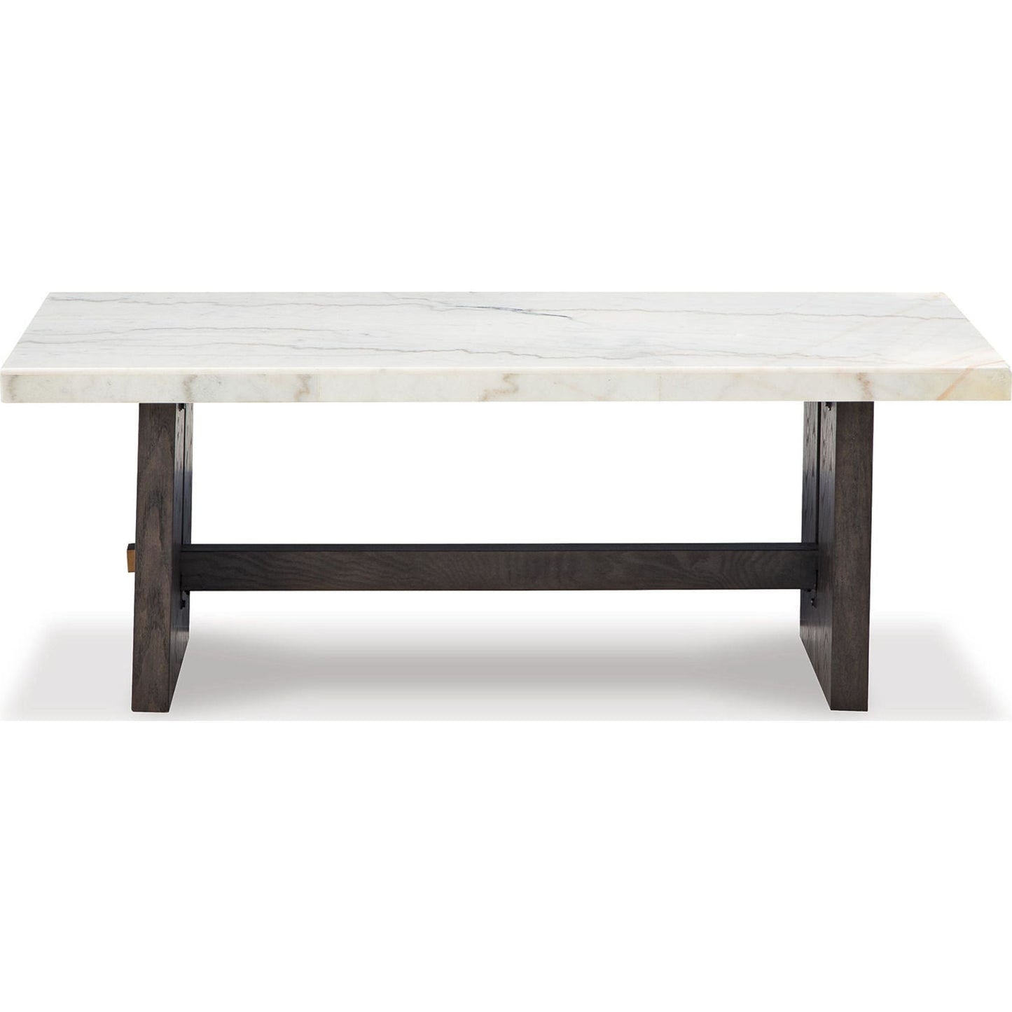 Table basse Burkhaus - Blanc/marron foncé