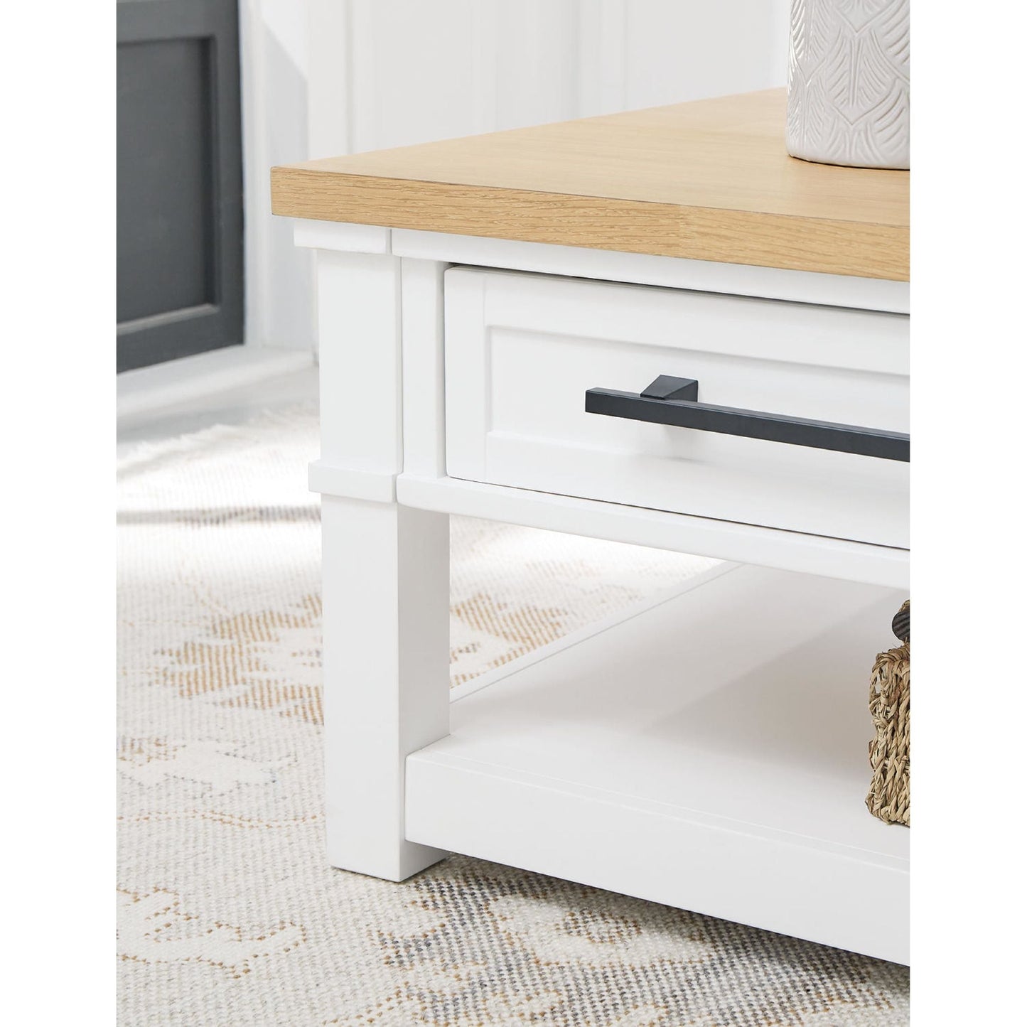 Table basse Ashbryn - Blanc/Naturel