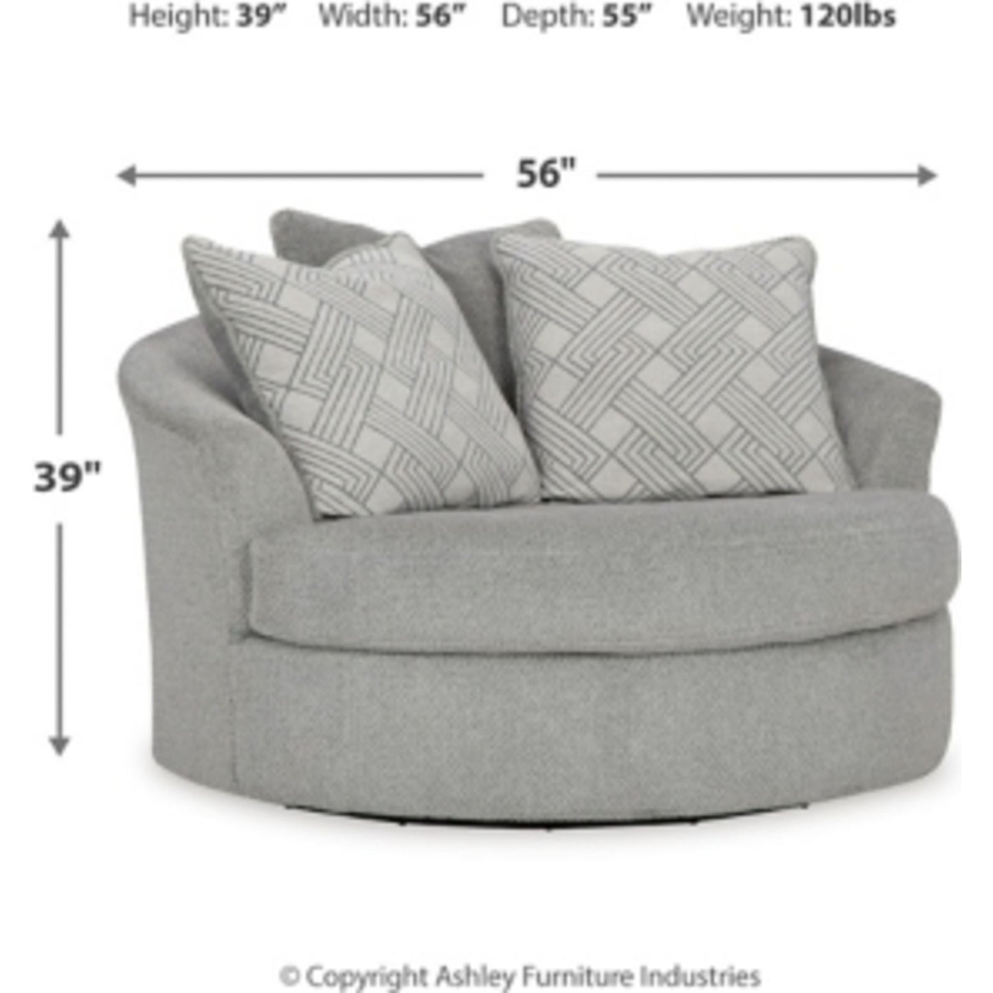 Chaise pivotante Casselbury - Ciment