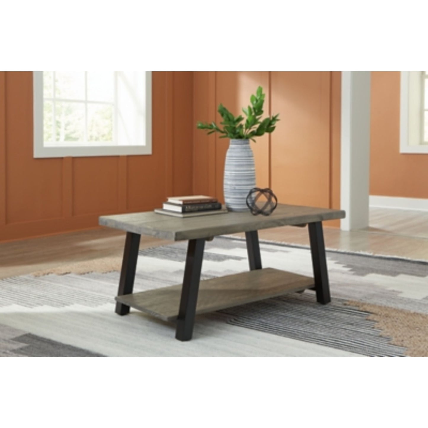 Table basse Brennegan - Gris/Noir